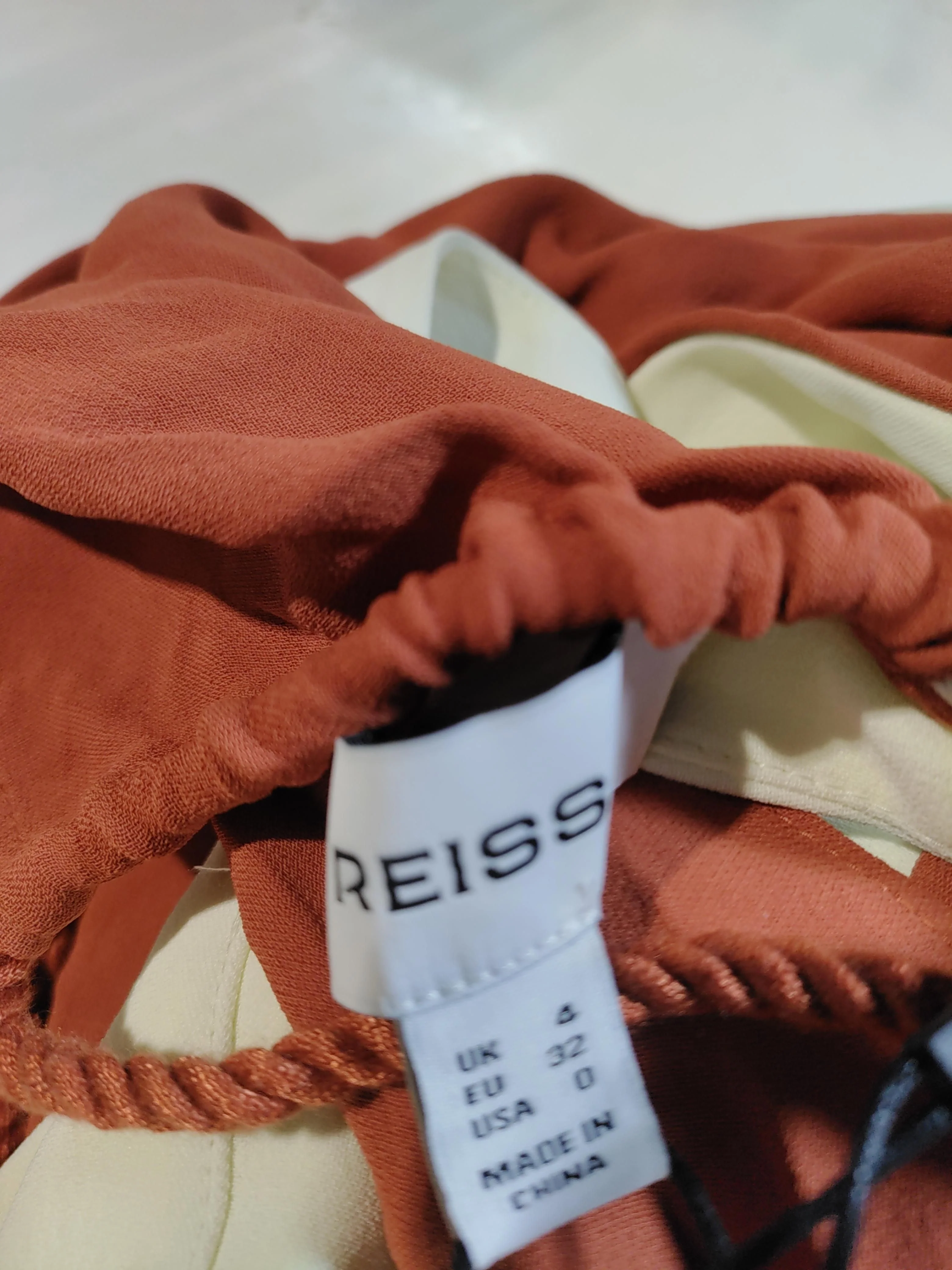 Reiss Women's Jumpsuit UK 4 Orange 100% Viscose Wide-Leg Jumpsuit - Image 7