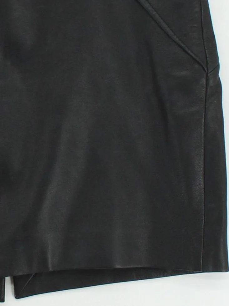 Reiss Women's Mini Skirt UK 14 Black Leather with Polyester, Elastane Short Mini - Image 4