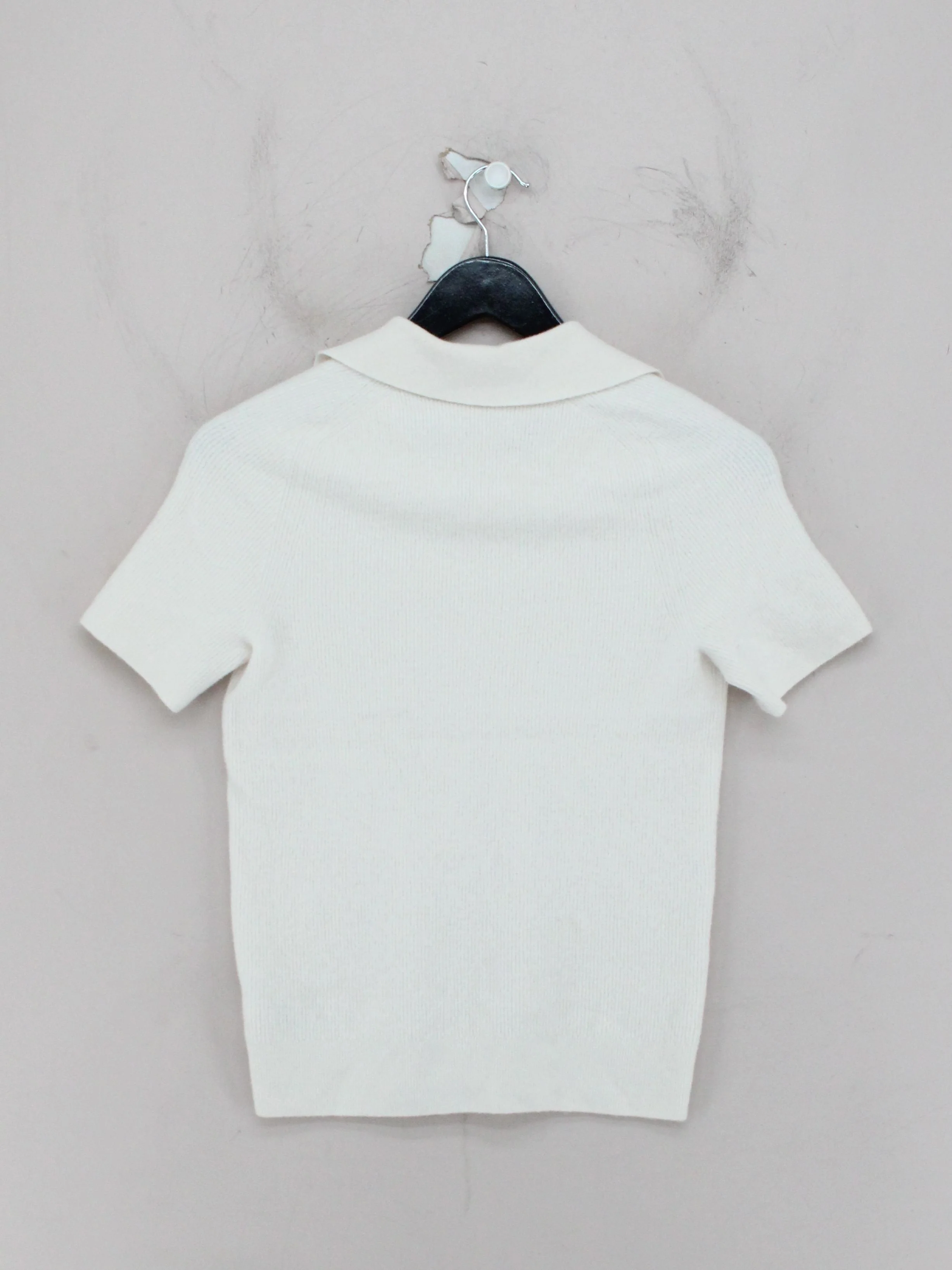 Reiss Women's Polo M Cream Wool with Polyamide, Elastane Basic - Image 2