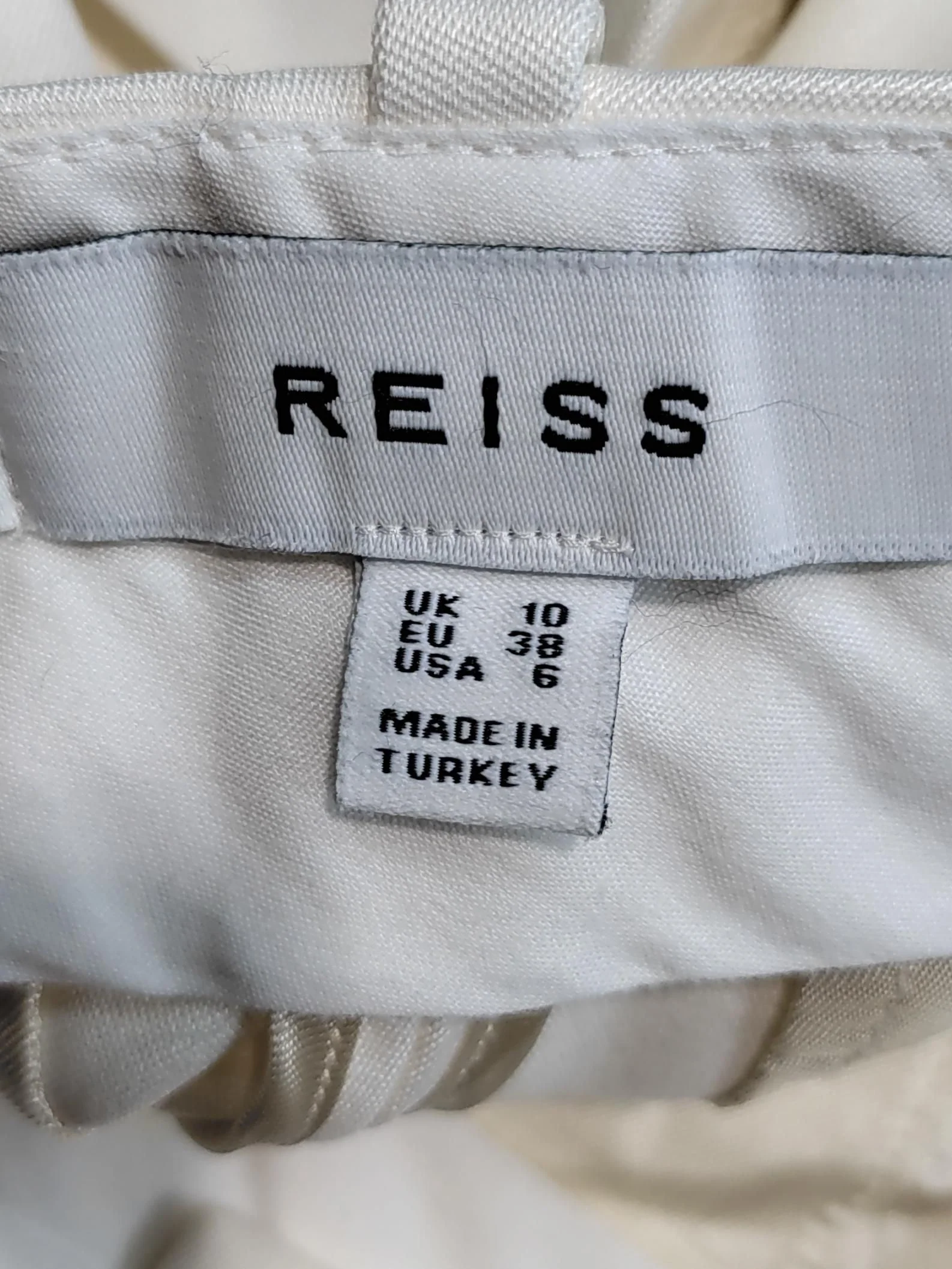 Reiss Women's Suit Trousers UK 10 White Viscose with Polyester Dress Pants - Image 5