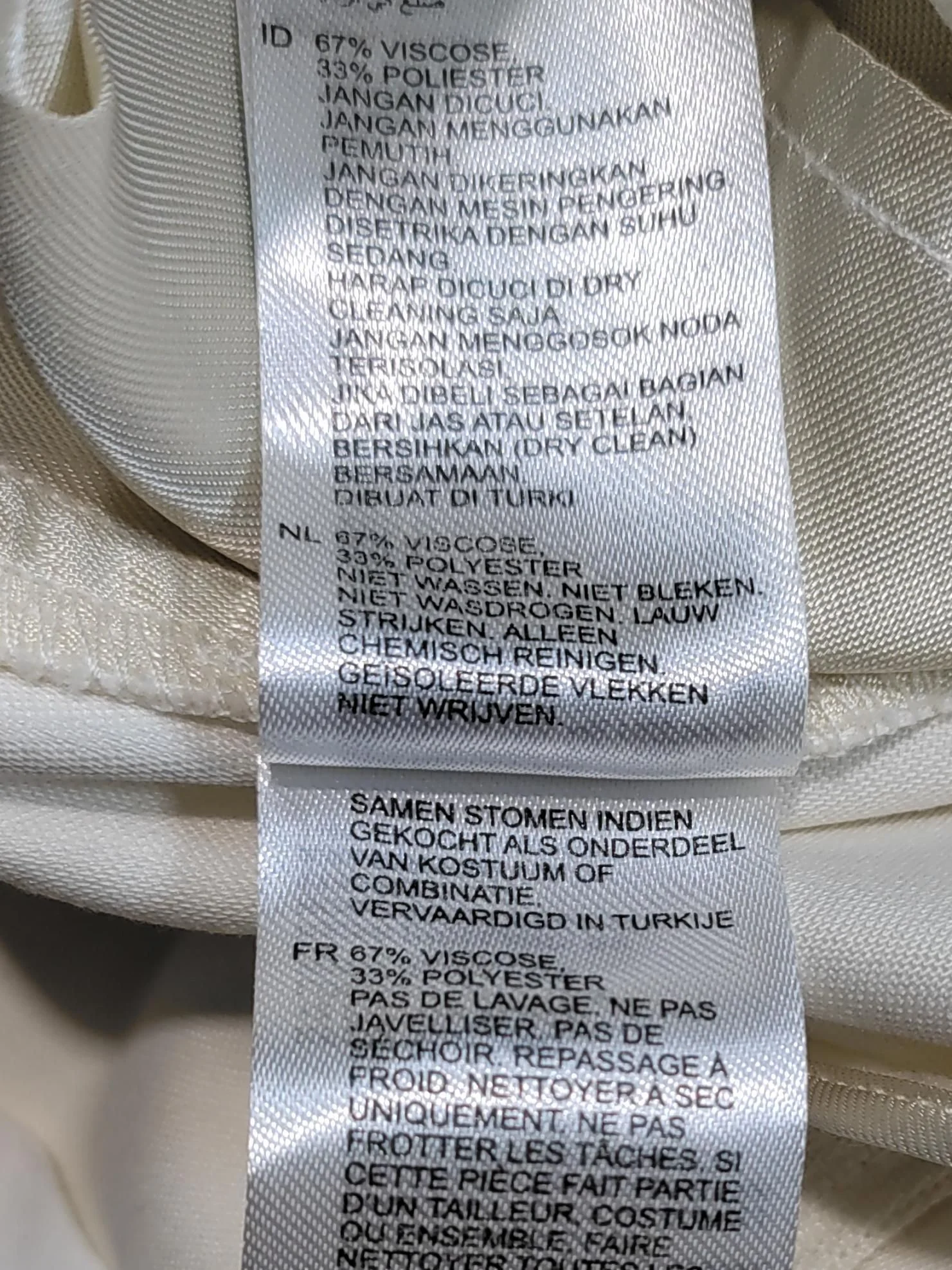 Reiss Women's Suit Trousers UK 10 White Viscose with Polyester Dress Pants - Image 6