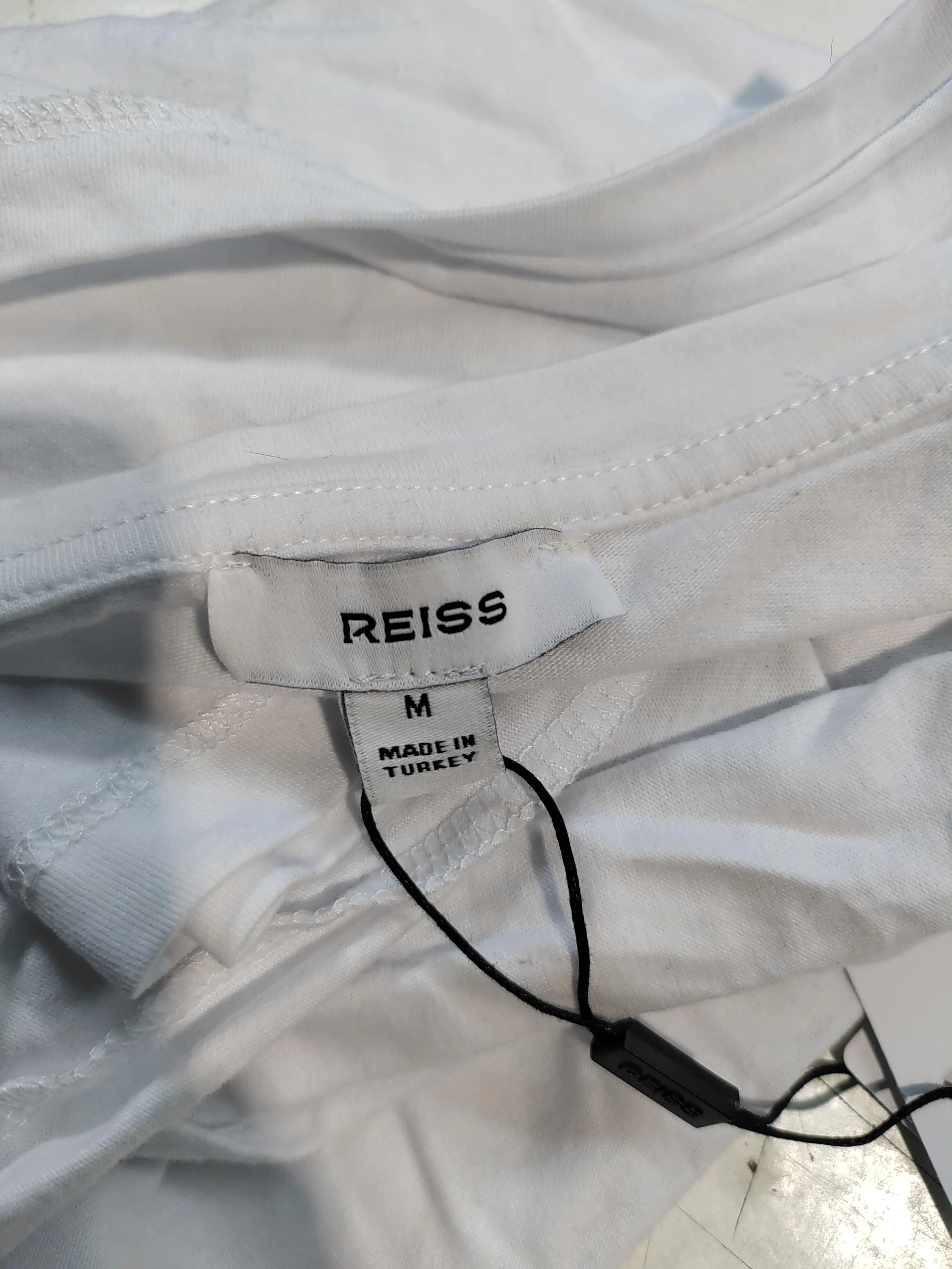 Reiss Women's T-Shirt M White 100% Cotton Short Sleeve Round Neck Basic - Image 5