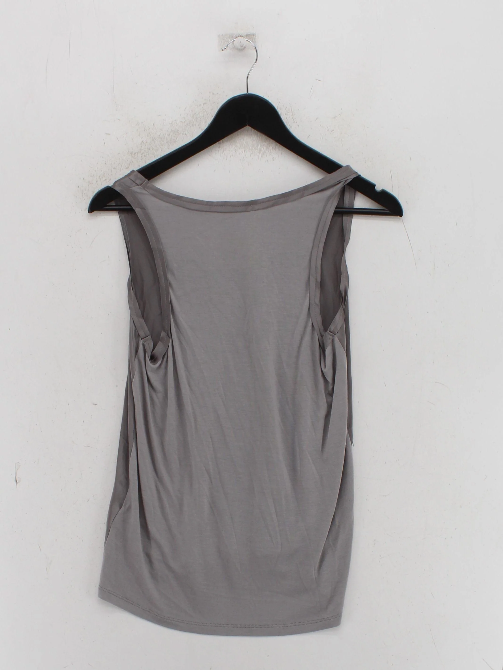 Reiss Women's T-Shirt S Grey Silk with Elastane, Viscose Basic - Image 2
