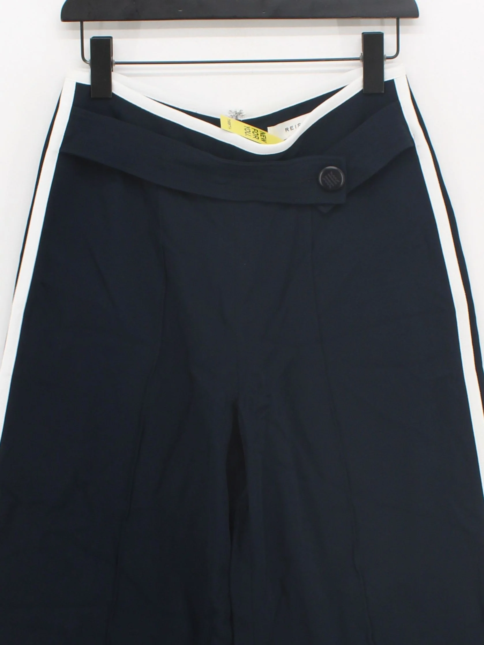 Reiss Women's Trousers UK 10 Blue Viscose with Elastane Wide-Leg Sweatpants - Image 3