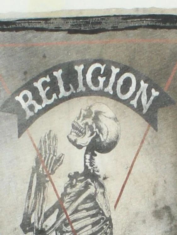 Religion Men's T-Shirt M White Graphic 100% Cotton Basic - Image 3