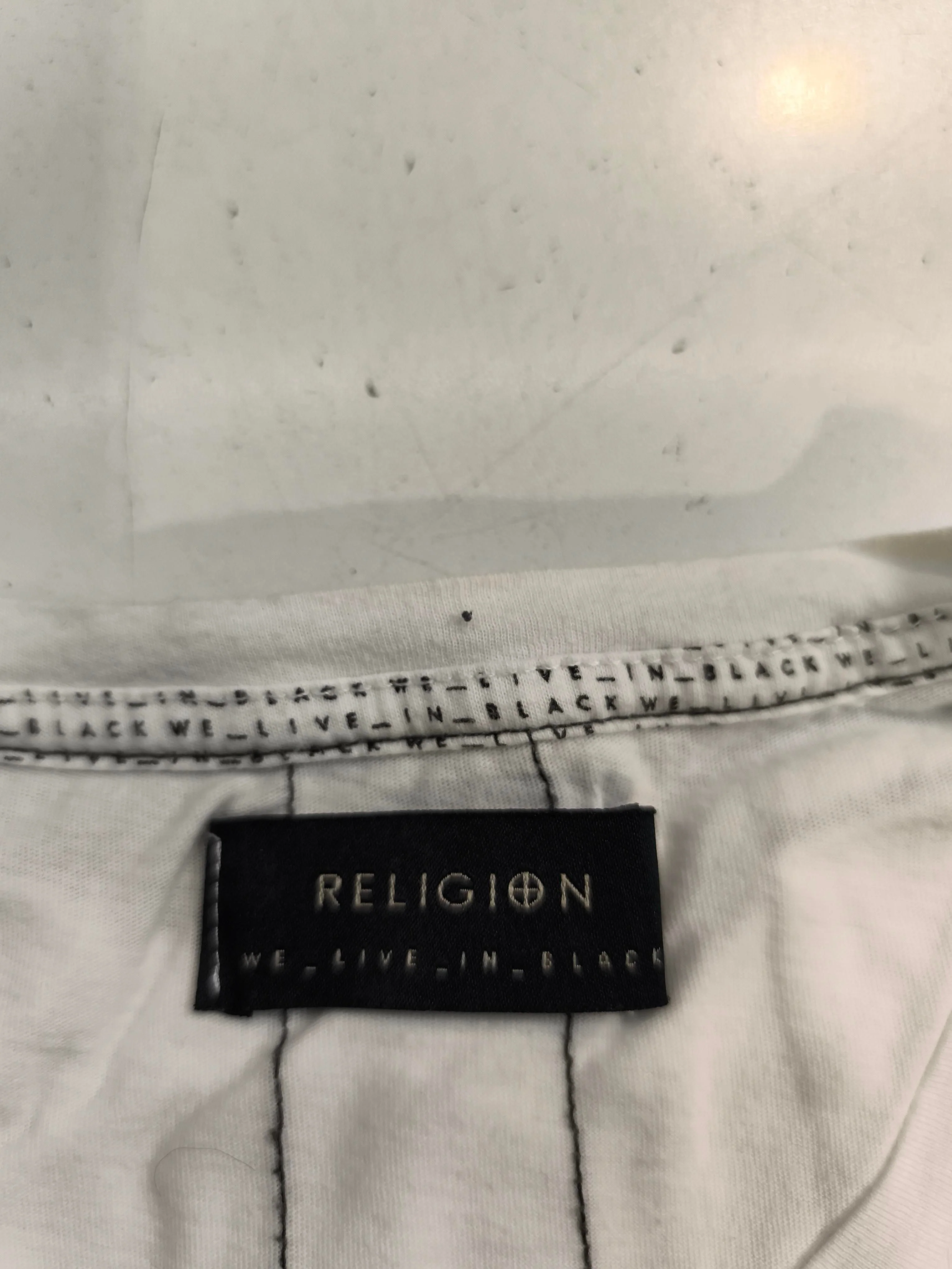 Religion Men's T-Shirt M White Graphic 100% Cotton Basic - Image 6