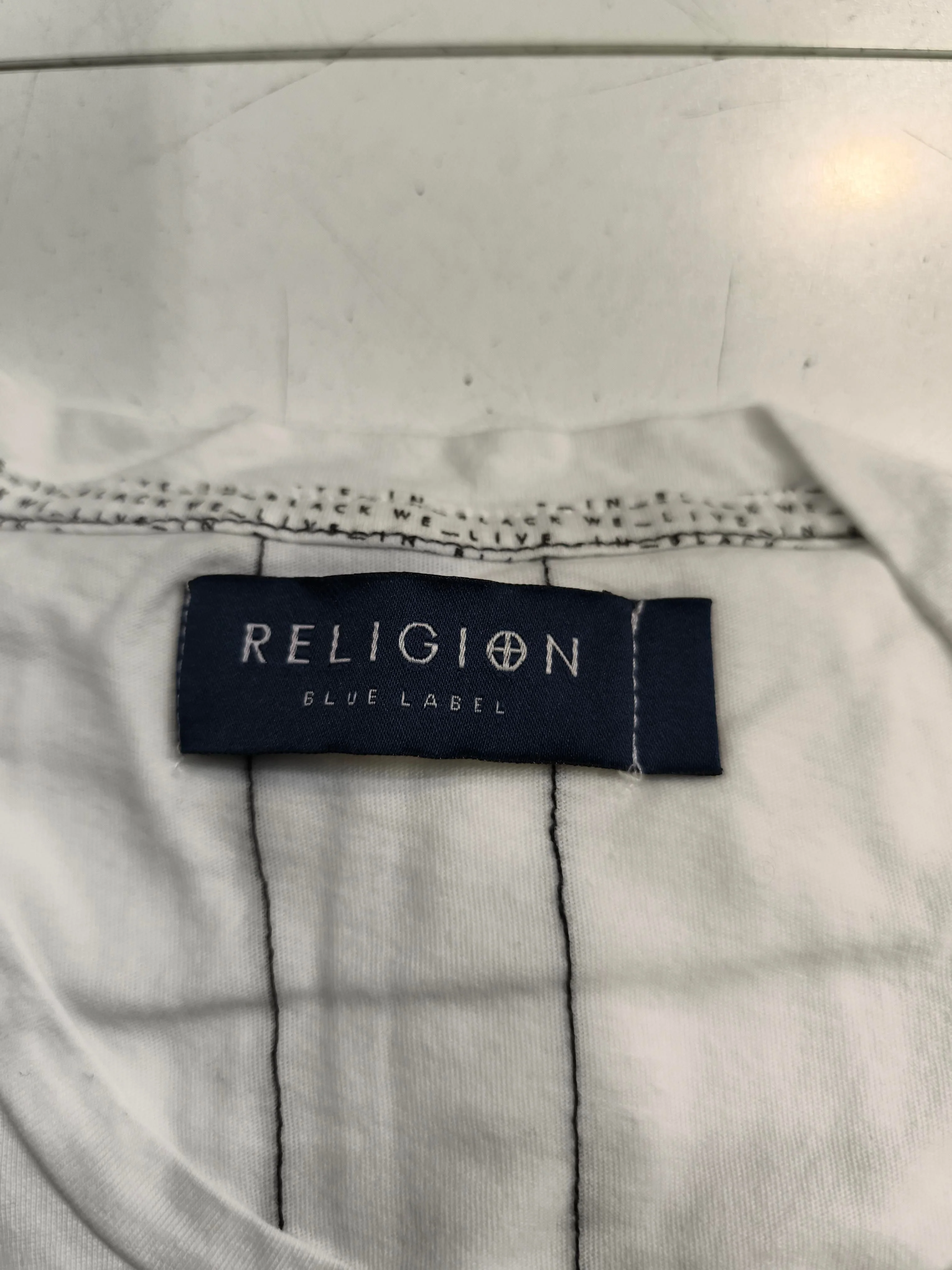 Religion Men's T-Shirt S White Graphic 100% Cotton Basic - Image 5