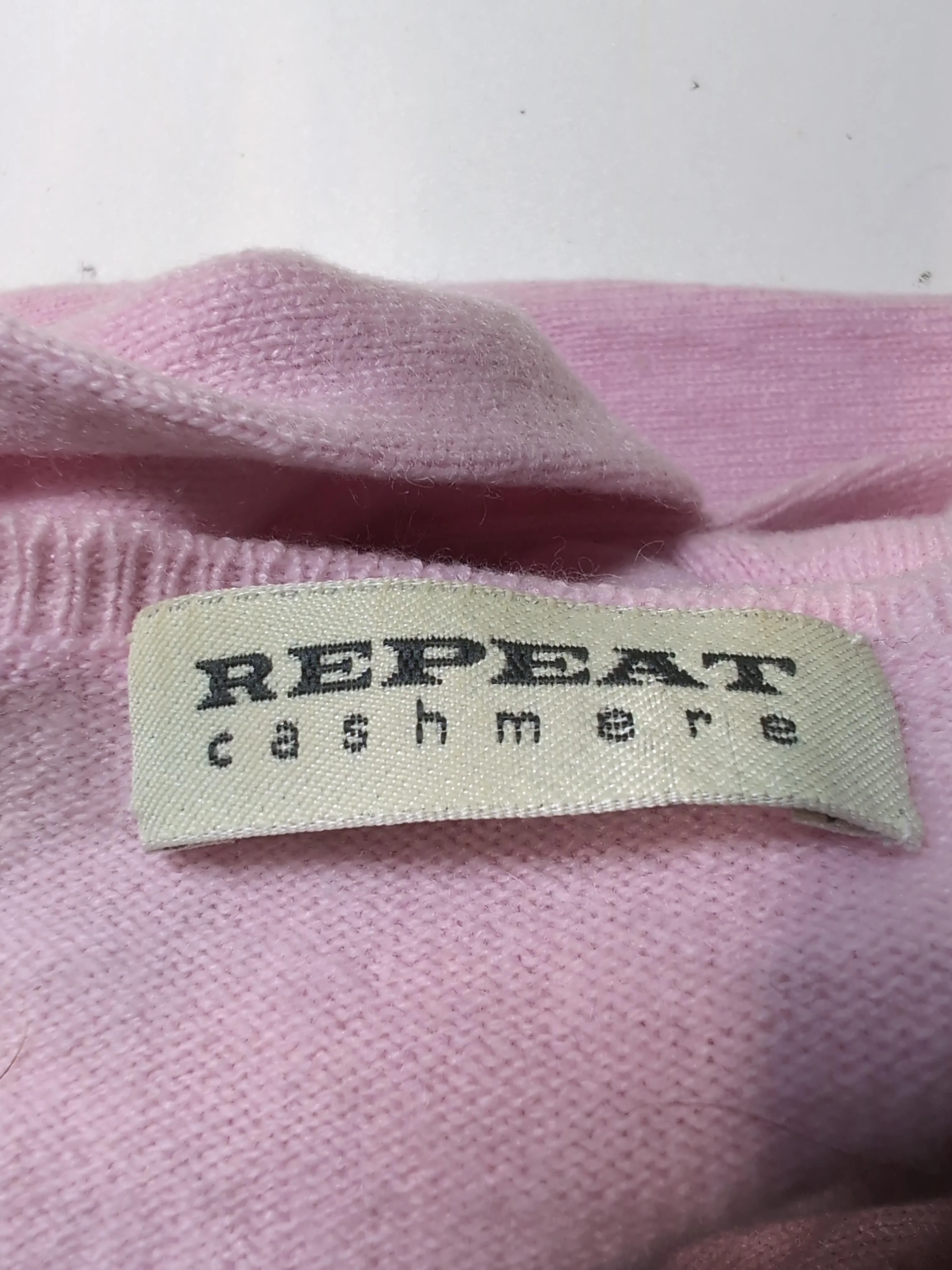 Repeat Women's Jumper S Pink 100% Cashmere V-Neck Pullover - Image 6