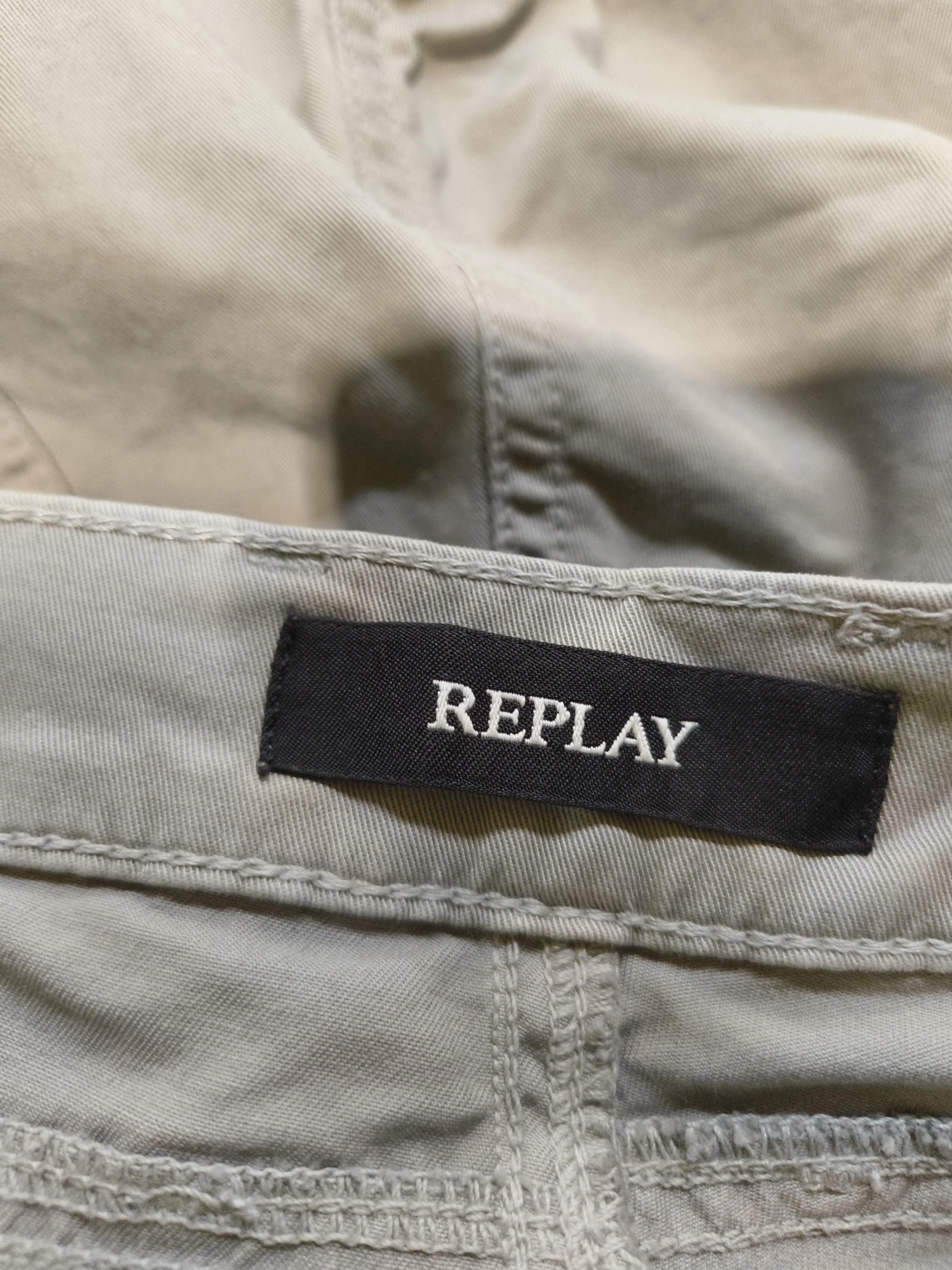 Replay Men's Trousers W 27 in Grey Cotton with Elastane Tapered Chino - Image 5