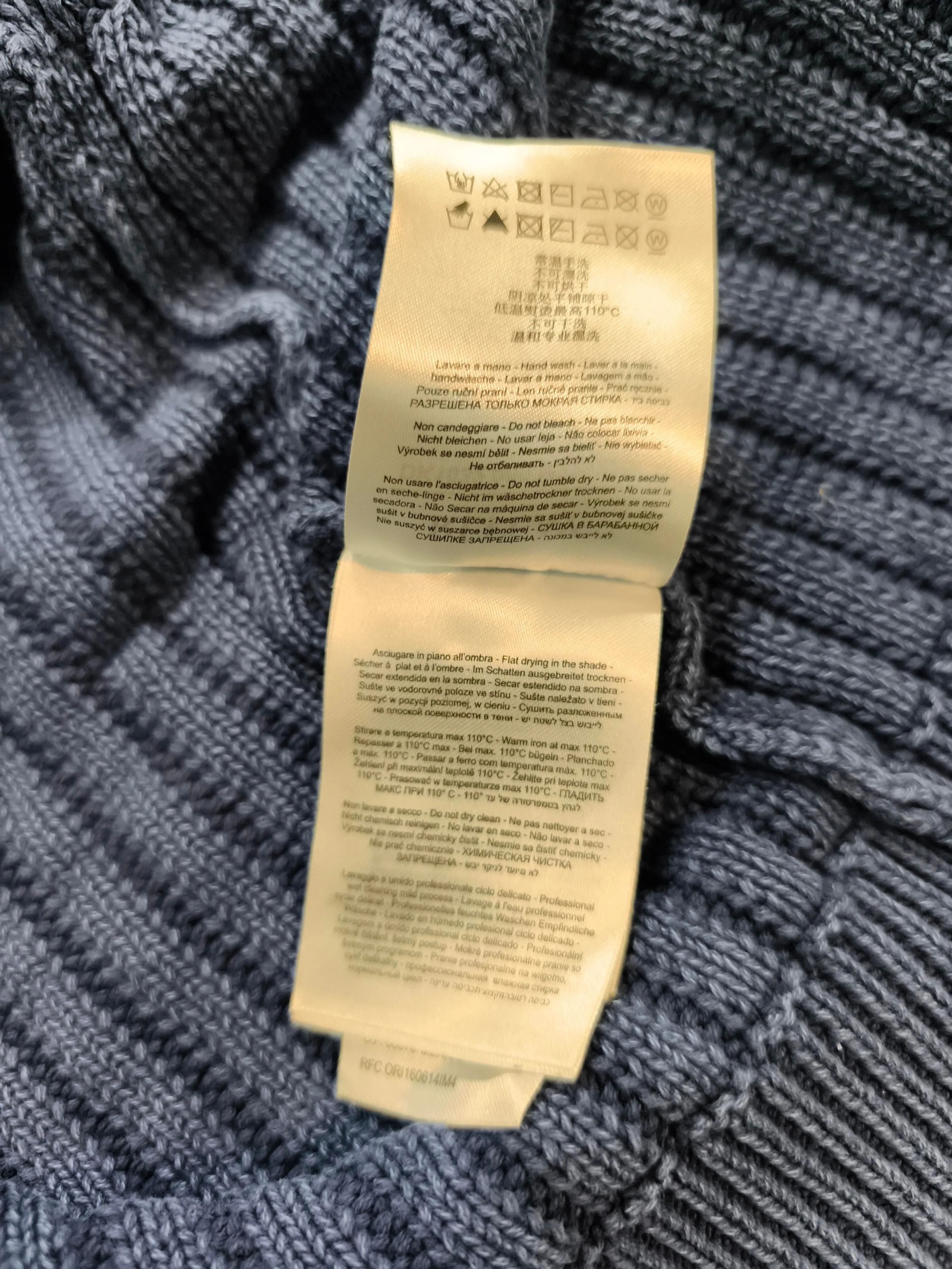 Replay Women's Cardigan L Blue 100% Cotton V-Neck Cardigan - Image 6