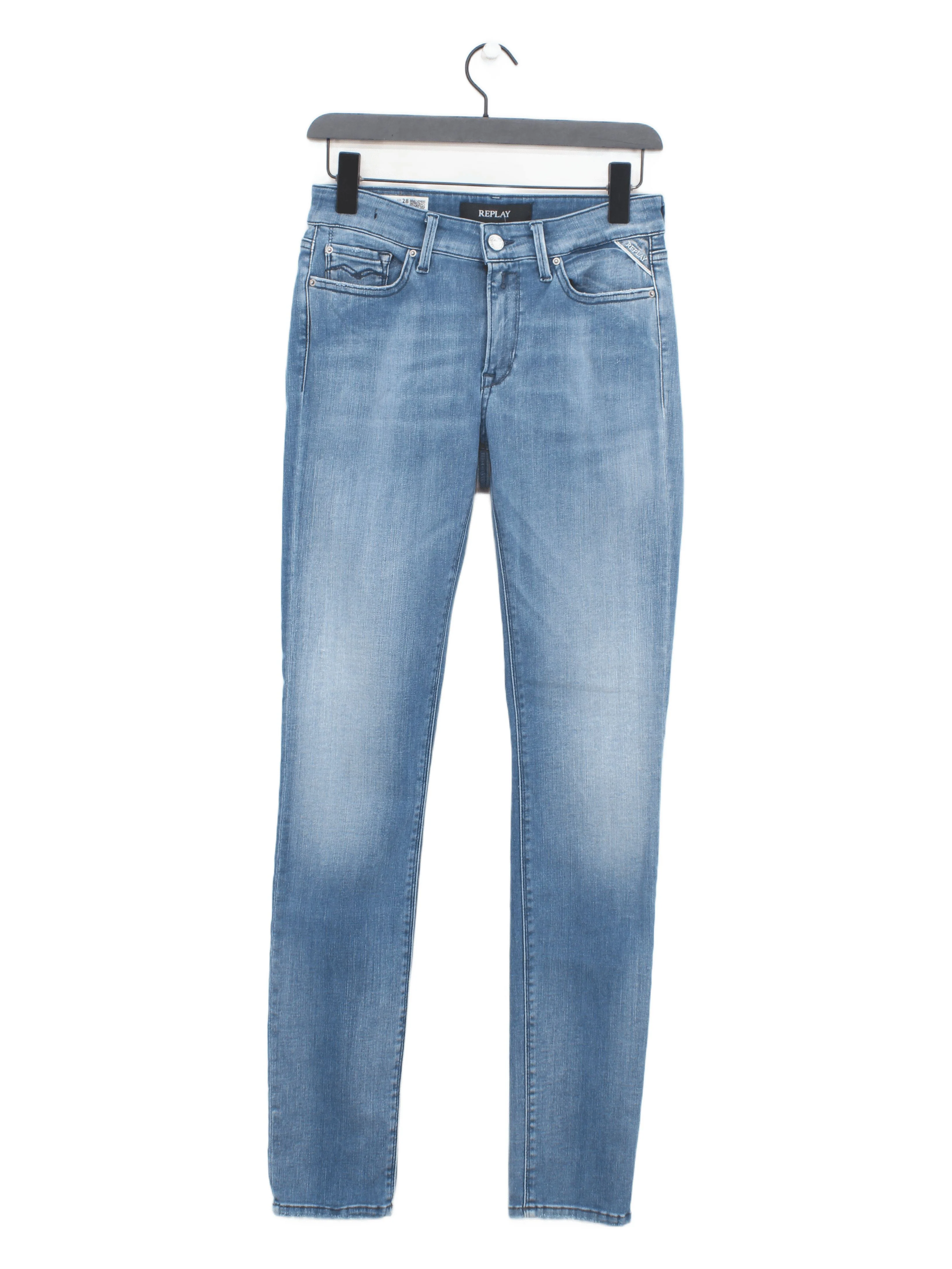 Replay Women's Jeans W 28 in; L 32 in Blue Cotton with Polyester Skinny