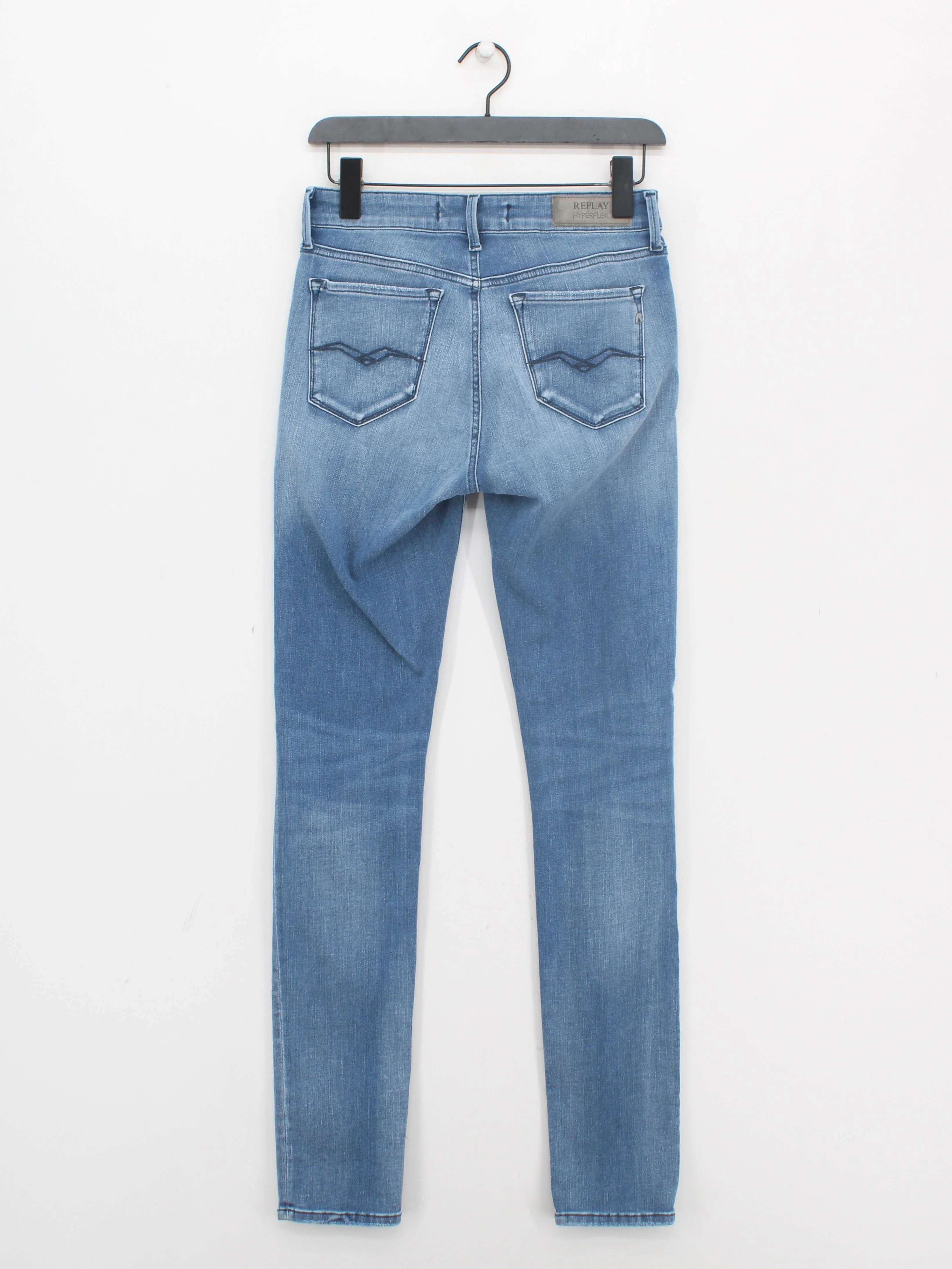 Replay Women's Jeans W 28 in; L 32 in Blue Cotton with Polyester Skinny - Image 2