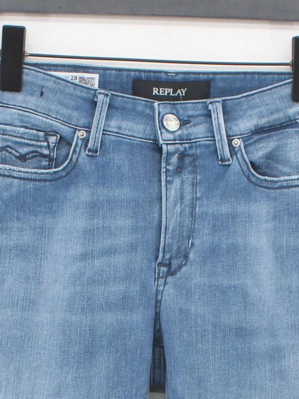 Replay Women's Jeans W 28 in; L 32 in Blue Cotton with Polyester Skinny - Image 3