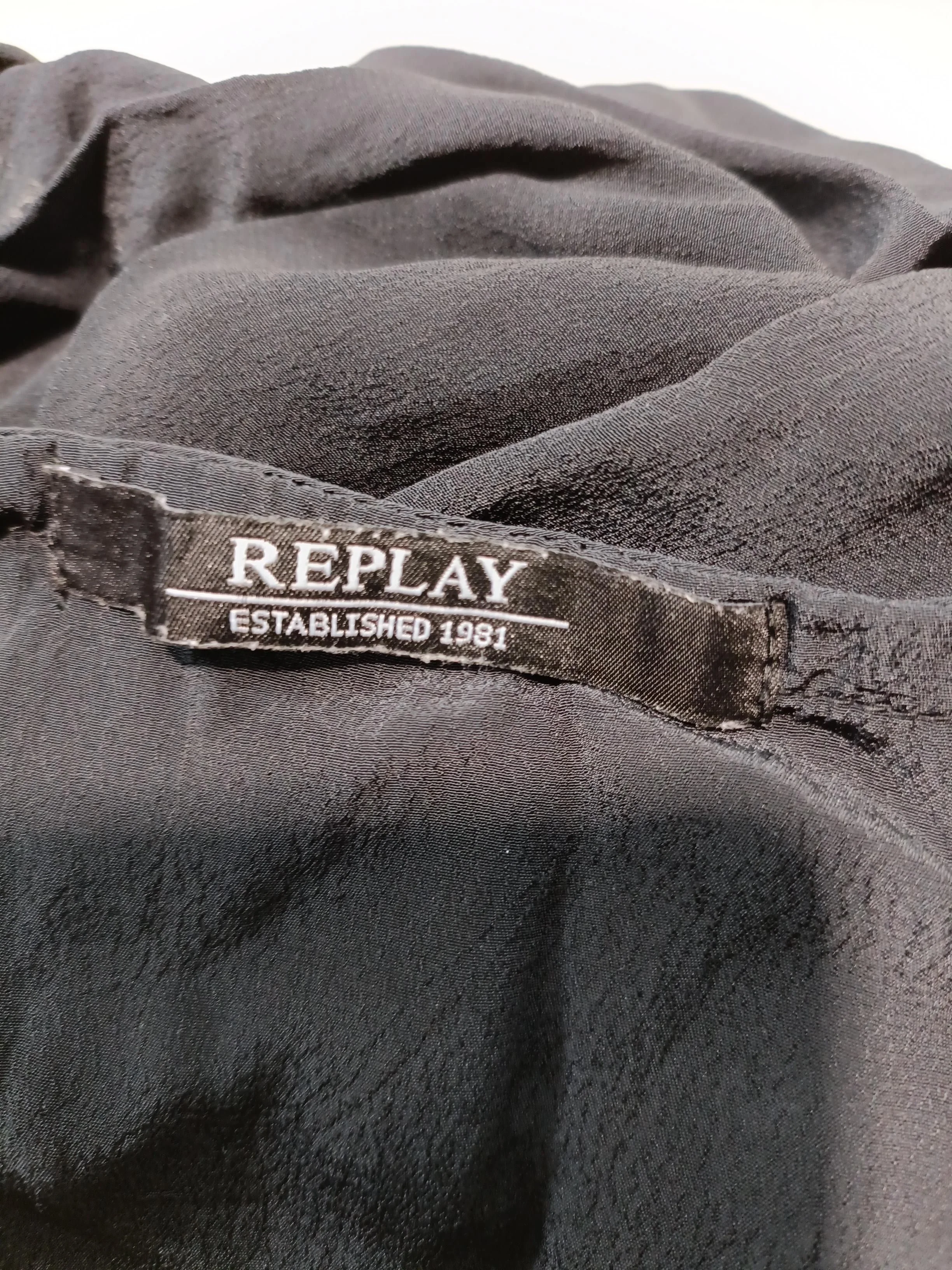 Replay Women's Top XXS Black 100% Other Sleeveless Round Neck Basic - Image 5