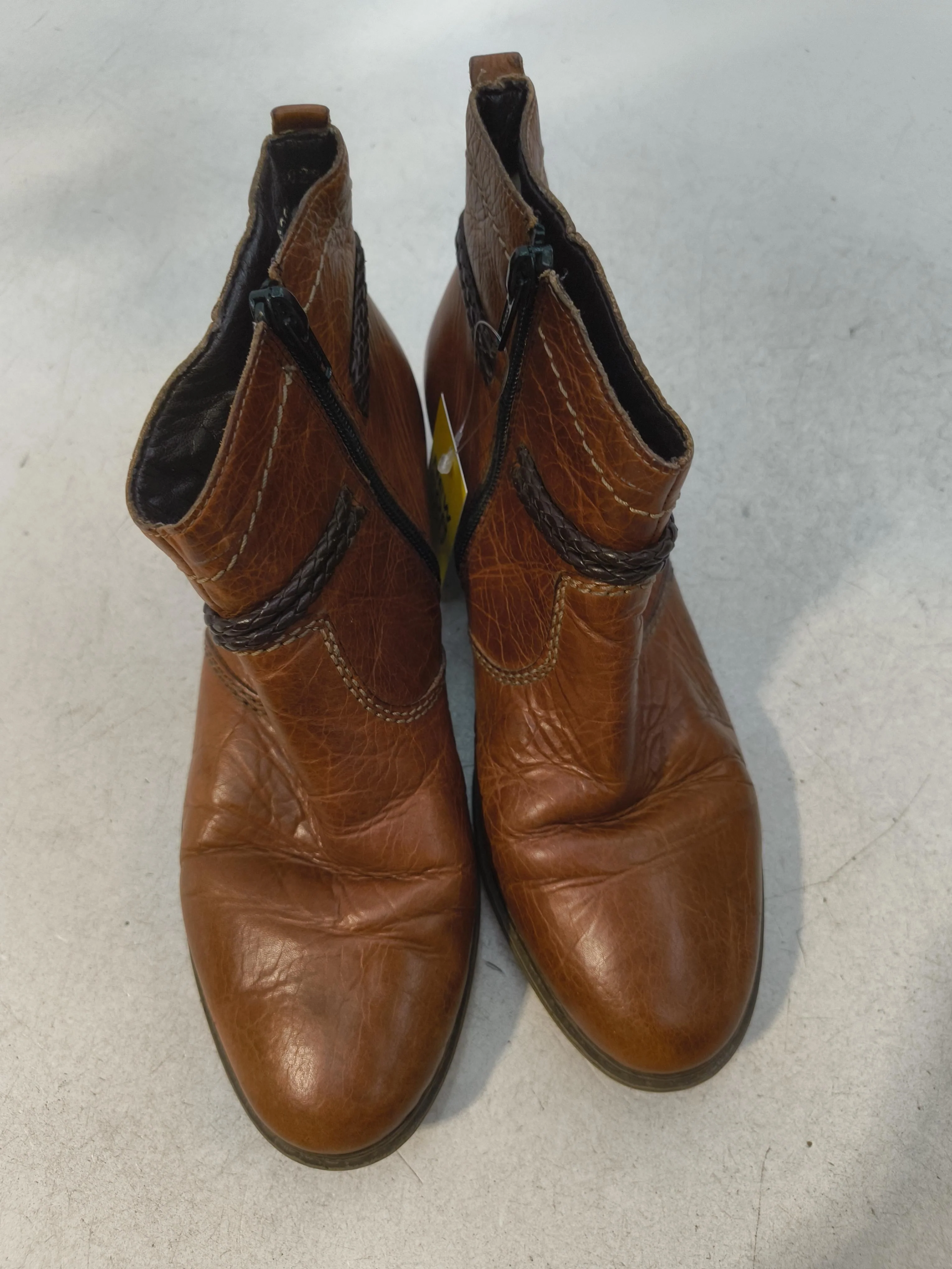 Rieker Women's Boots UK 5 Brown 100% Leather Combat - Image 6