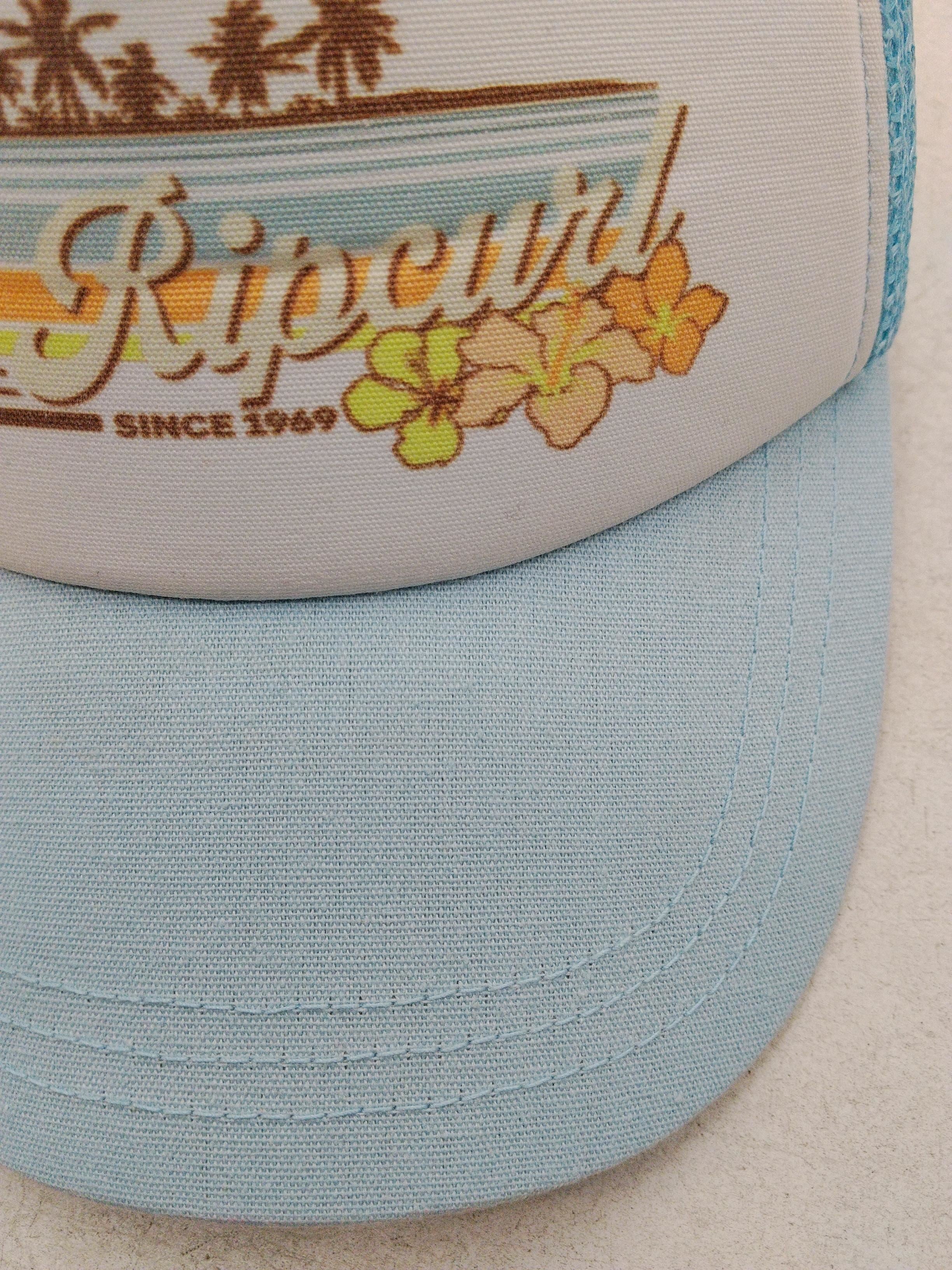 Rip Curl Men's Hat L Blue Graphic Cotton with Polyester Baseball Cap - Image 3