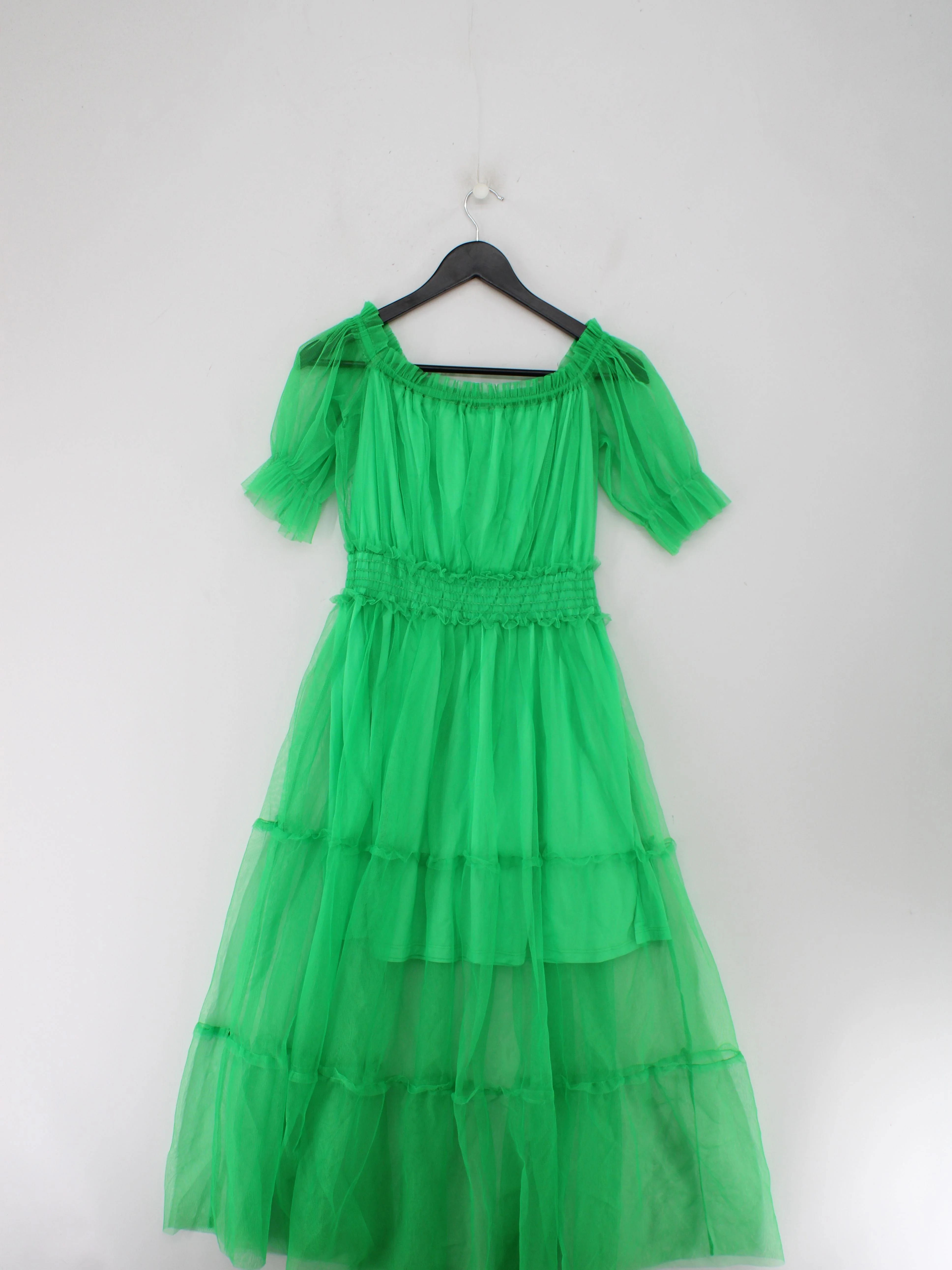 River Island A-Line Midi Dress UK12 in Green - Image 2