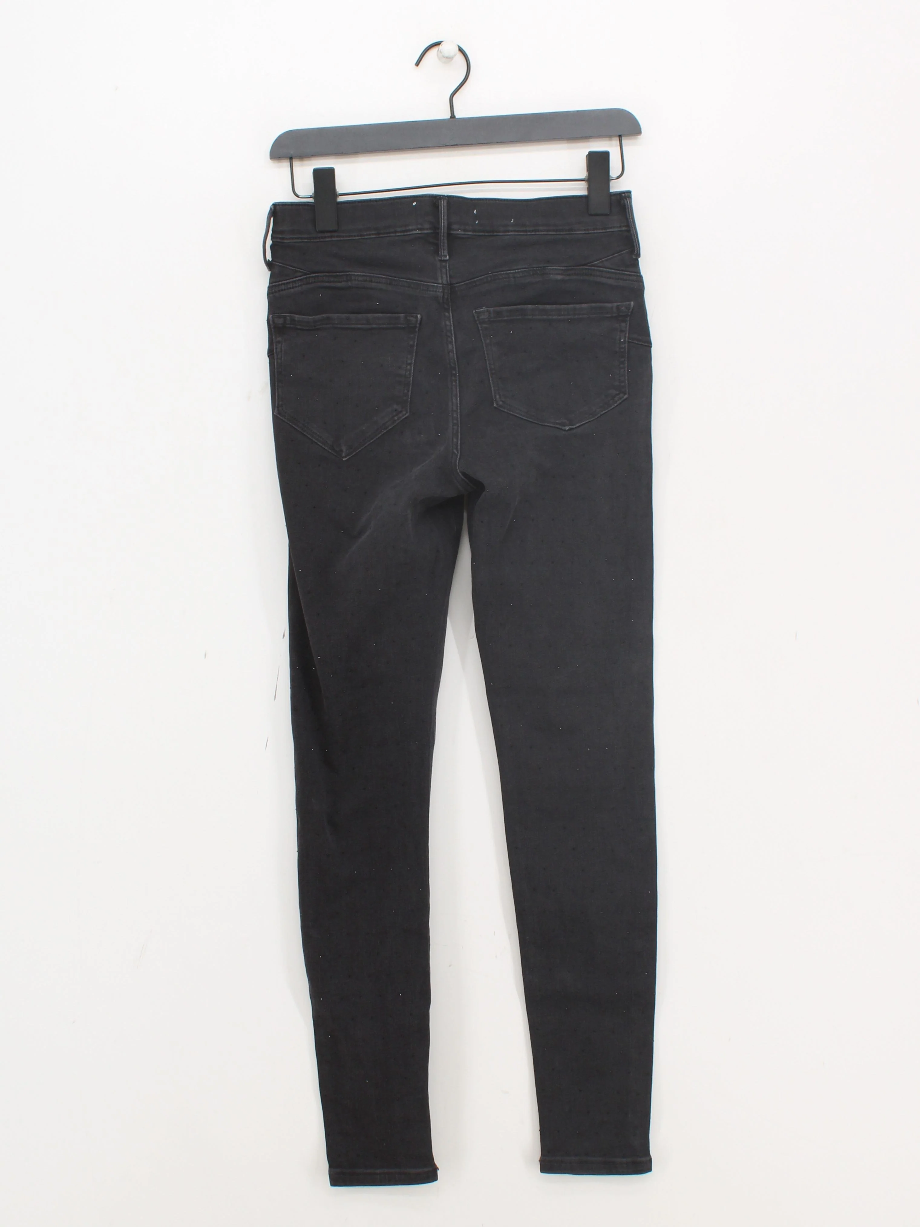 River Island Women's Jeans UK 8 Black Cotton with Elastane Skinny - Image 2