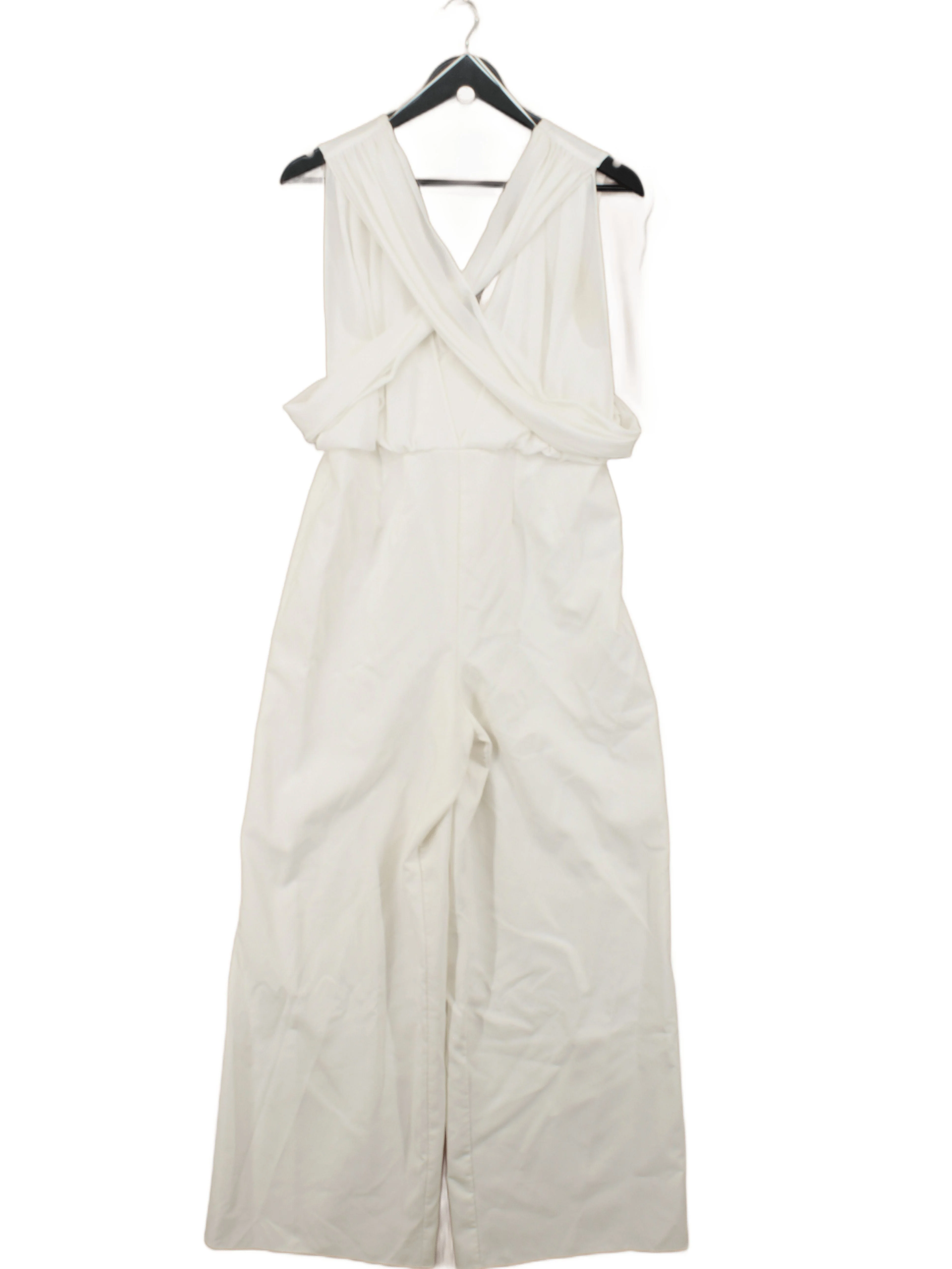 River Island Women's Jumpsuit UK 10 White Polyester with Elastane Jumpsuit