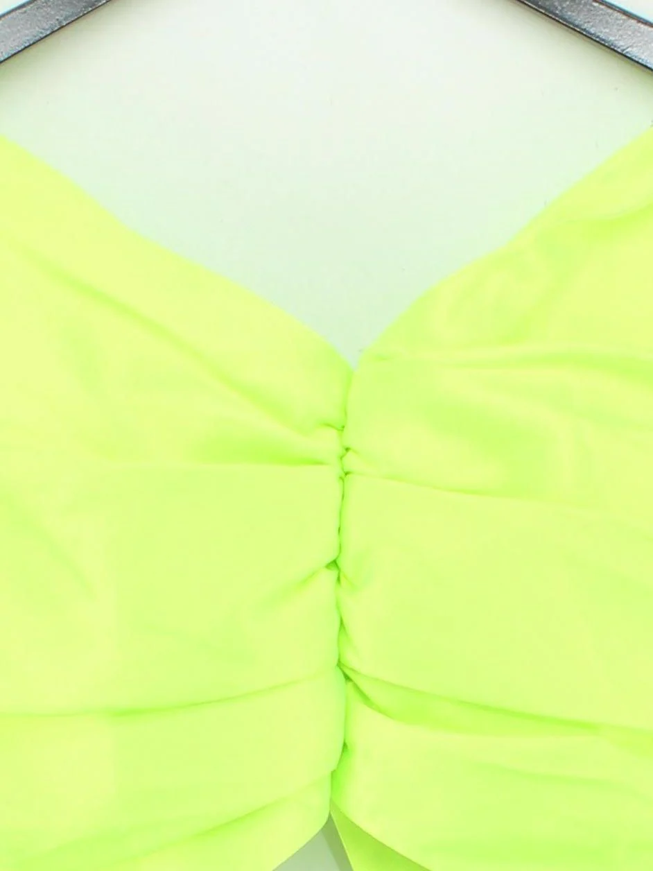 River Island Women's Top UK 8 Green 100% Polyester Cropped - Image 3