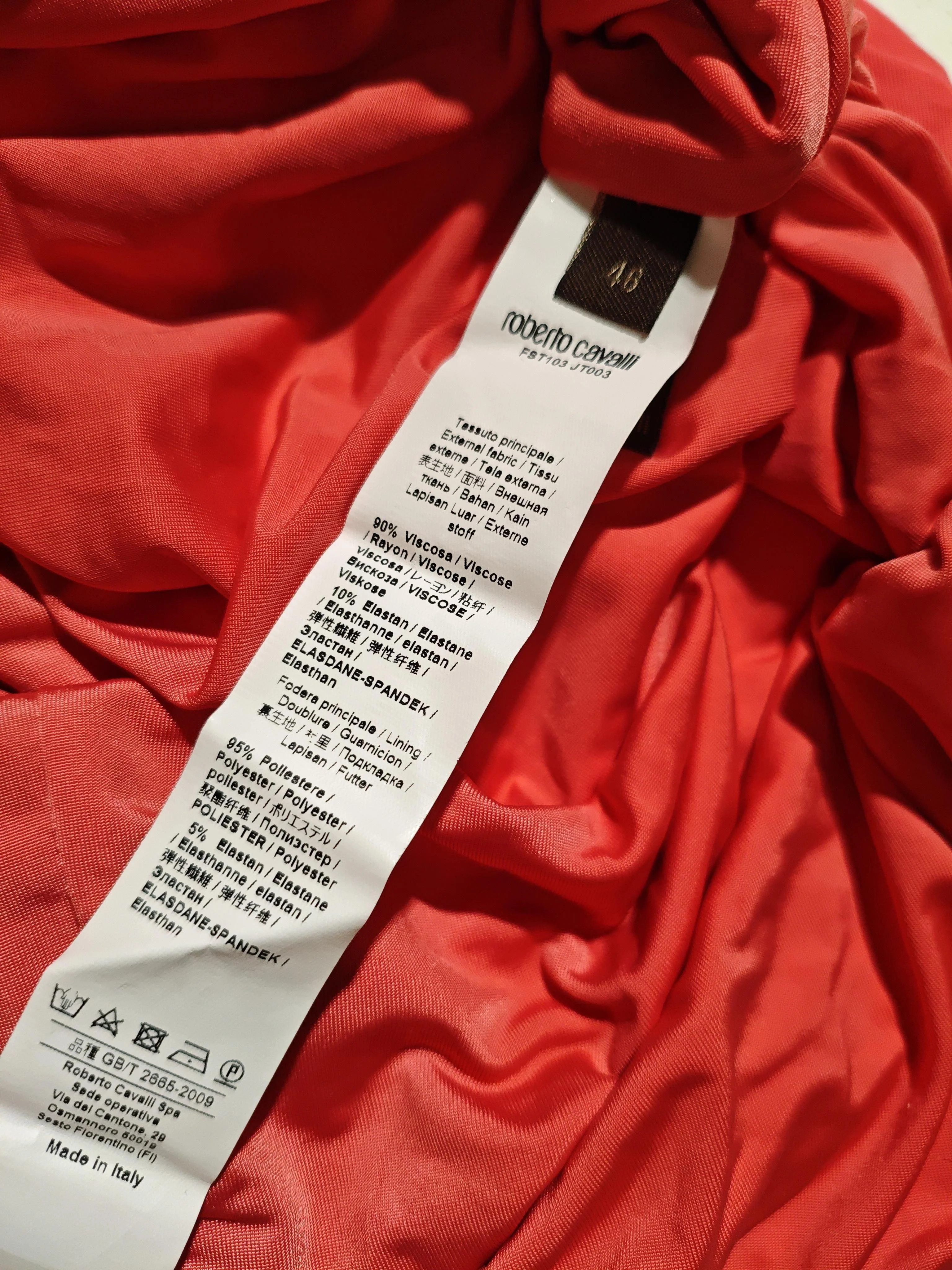 Roberto Cavalli Bodycon Mini Dress in Red - Image 6