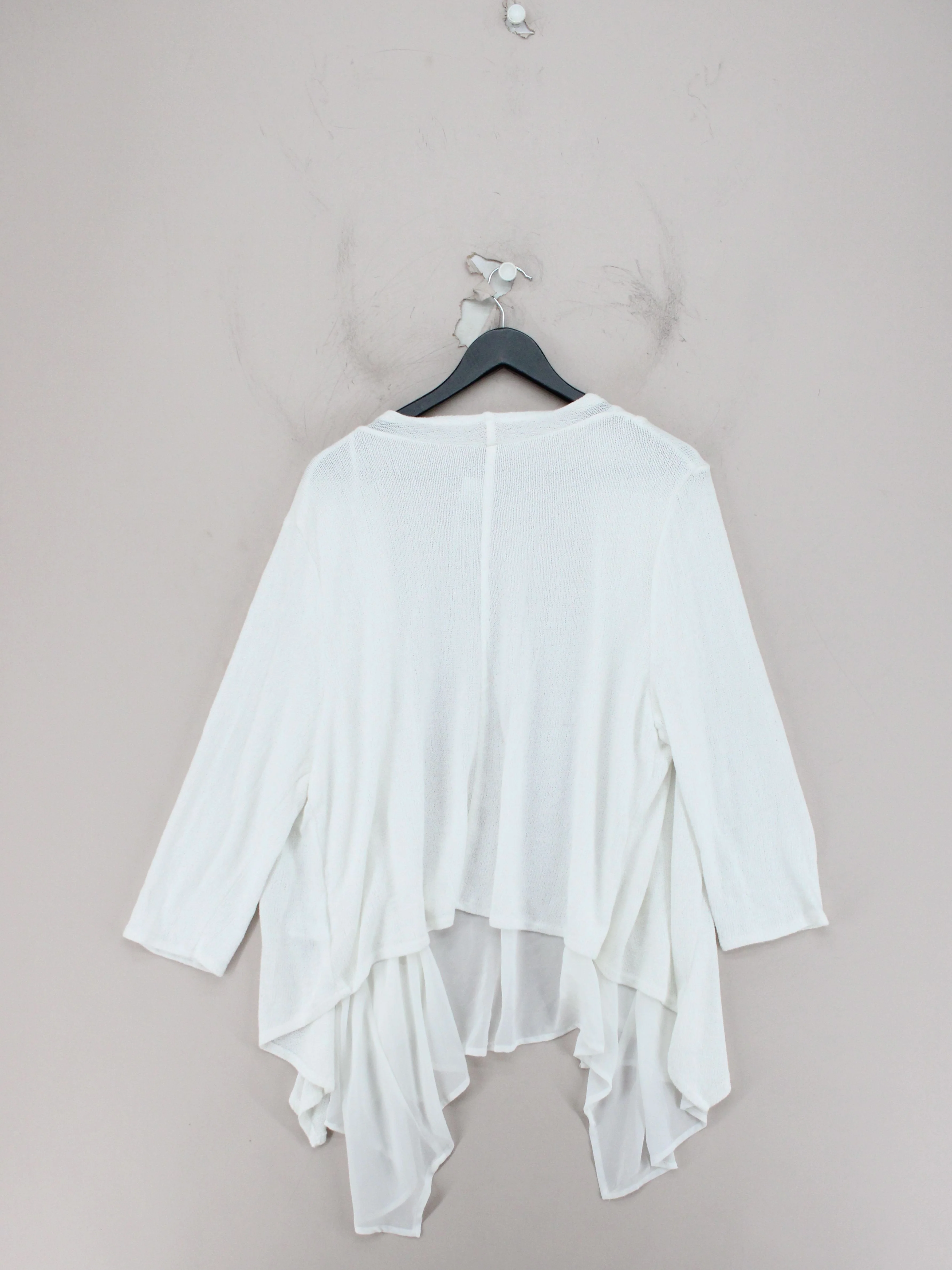 Rocha.John Rocha Women's Cardigan UK 22 White Viscose with Polyester Cardigan - Image 2