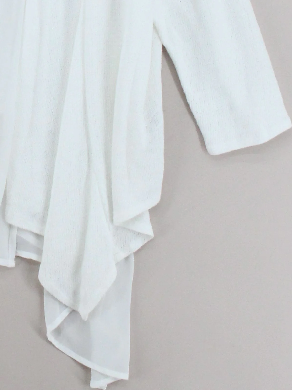 Rocha.John Rocha Women's Cardigan UK 22 White Viscose with Polyester Cardigan - Image 4