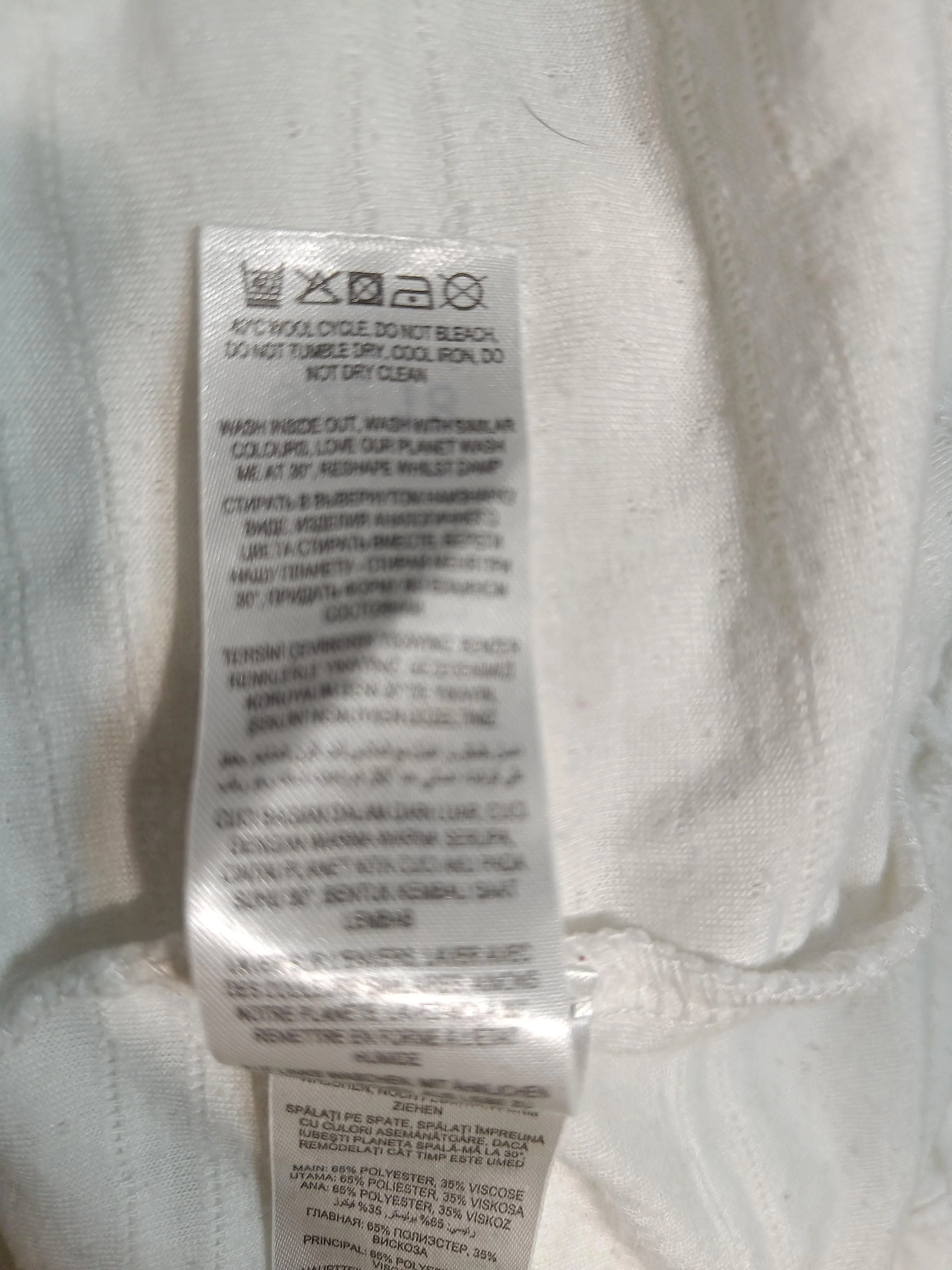 Rocha.John Rocha Women's T-Shirt UK 18 White Polyester with Viscose Basic - Image 7
