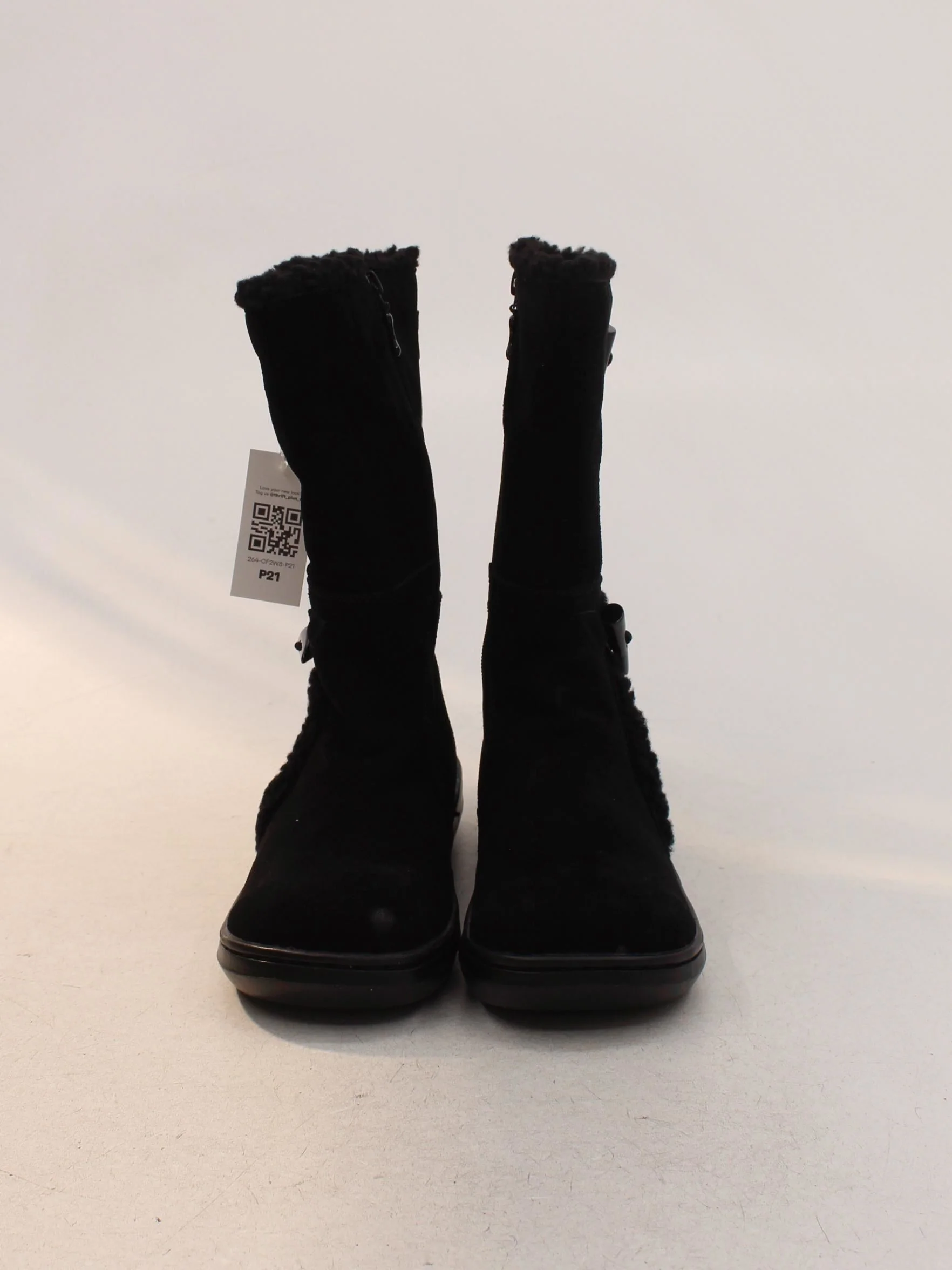 Rocket Dog Women's Boots UK 6 Black Suede with Faux Fur Combat - Image 2