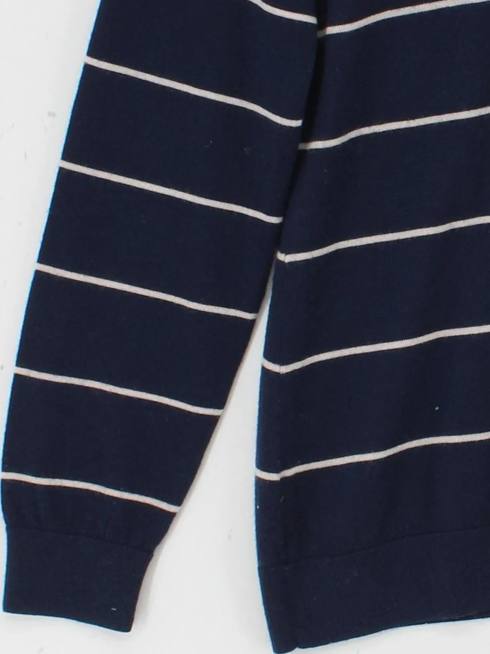 Rohan Women's Jumper UK 10 Blue Striped 100% Wool Crew Neck Pullover - Image 4