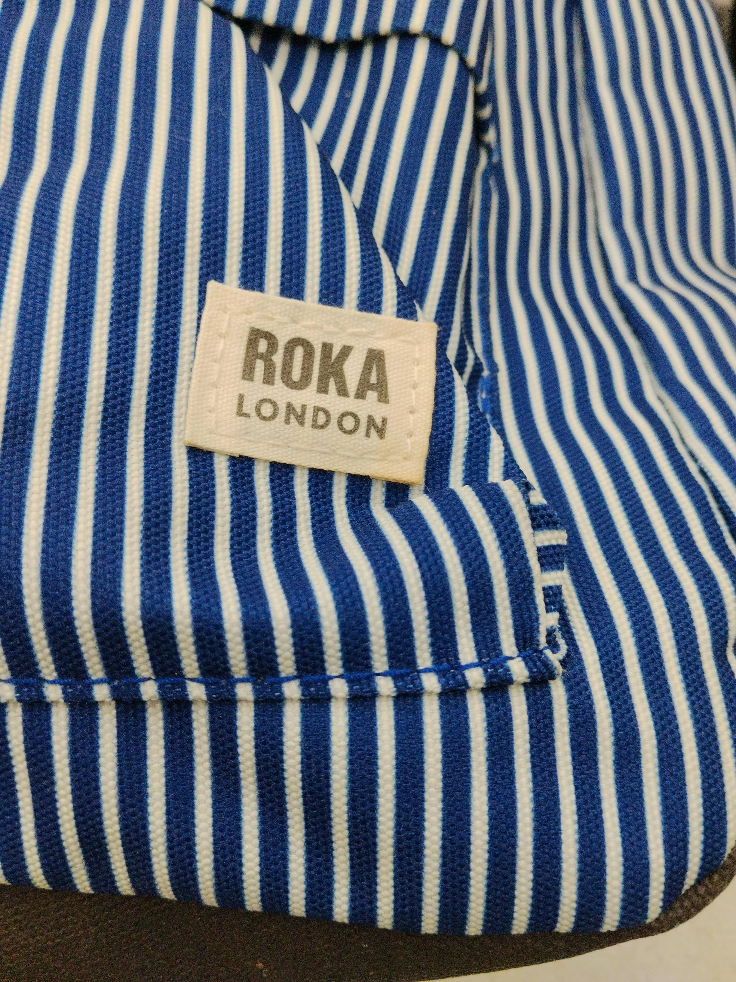 Roka Men's Bag Blue Striped 100% Polyester Backpack - Image 3
