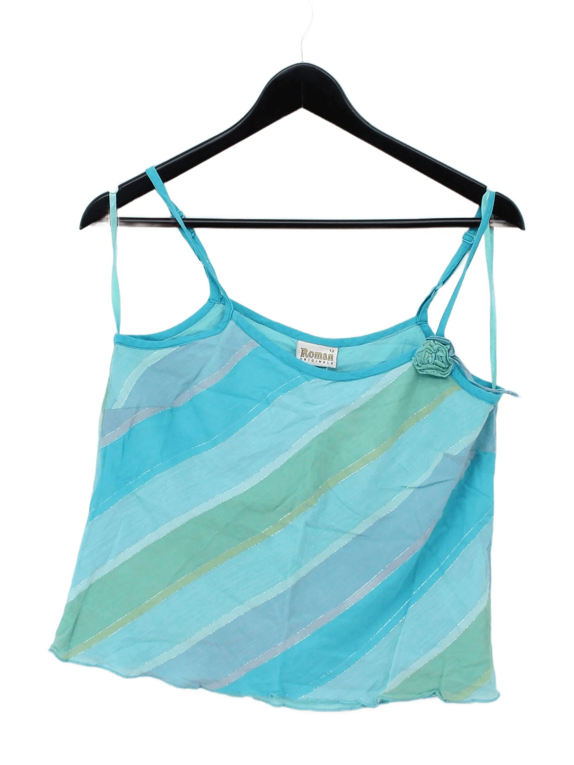 Roman Originals Women's T-Shirt UK 12 Multi 100% Cotton Camisole