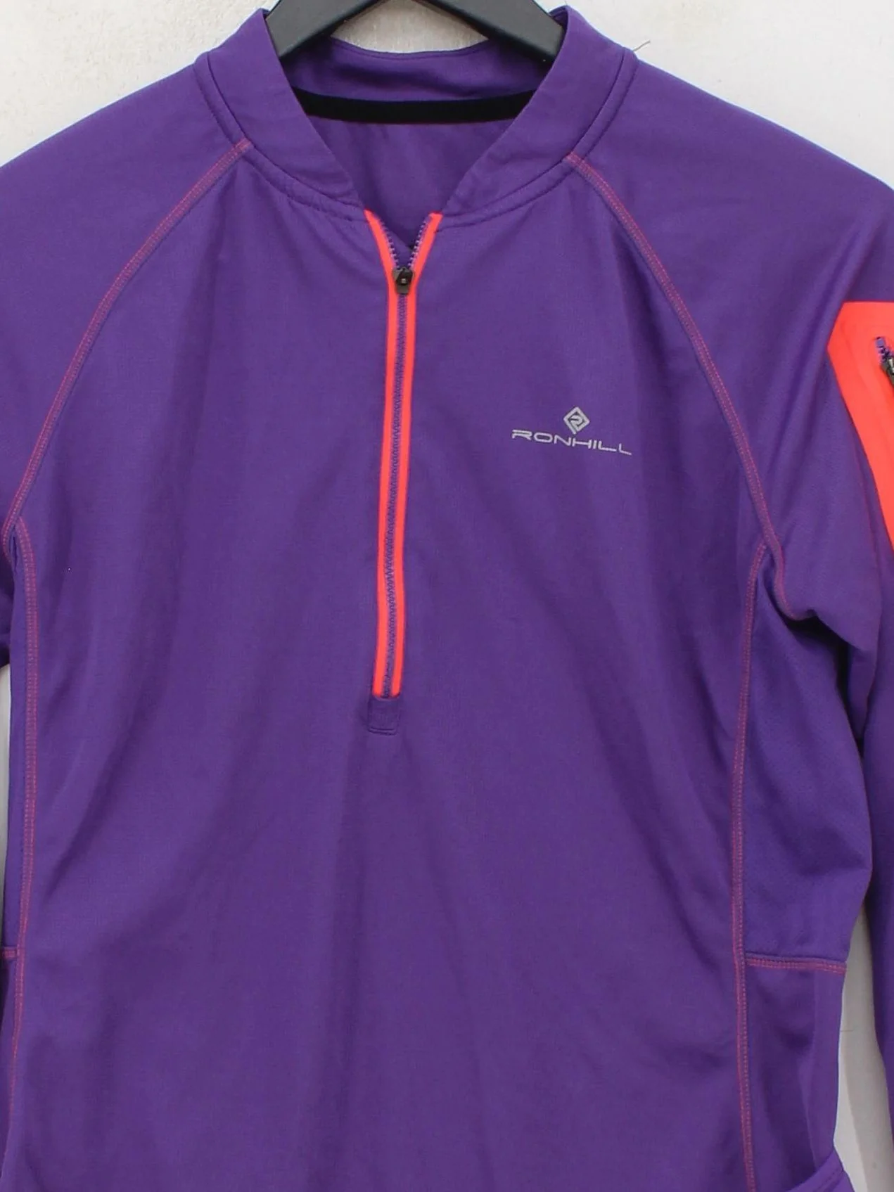 Ronhill Men's Loungewear S Purple Polyester with Elastane Mock Neck Basic - Image 3