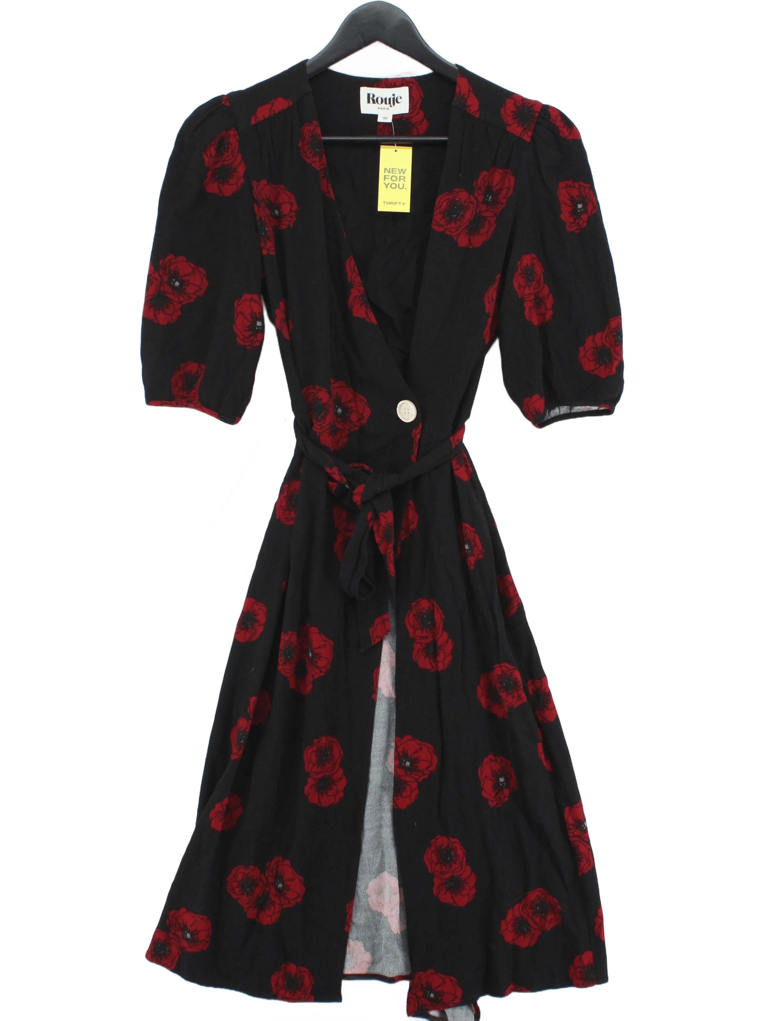 Rouje Wrap Maxi Dress in Black