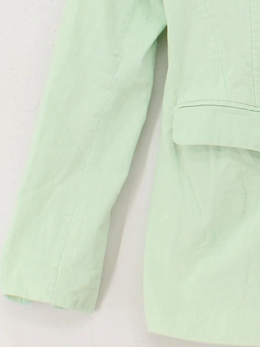 Runaway Women's Blazer UK 12 Green Cotton with Spandex Overcoat - Image 4