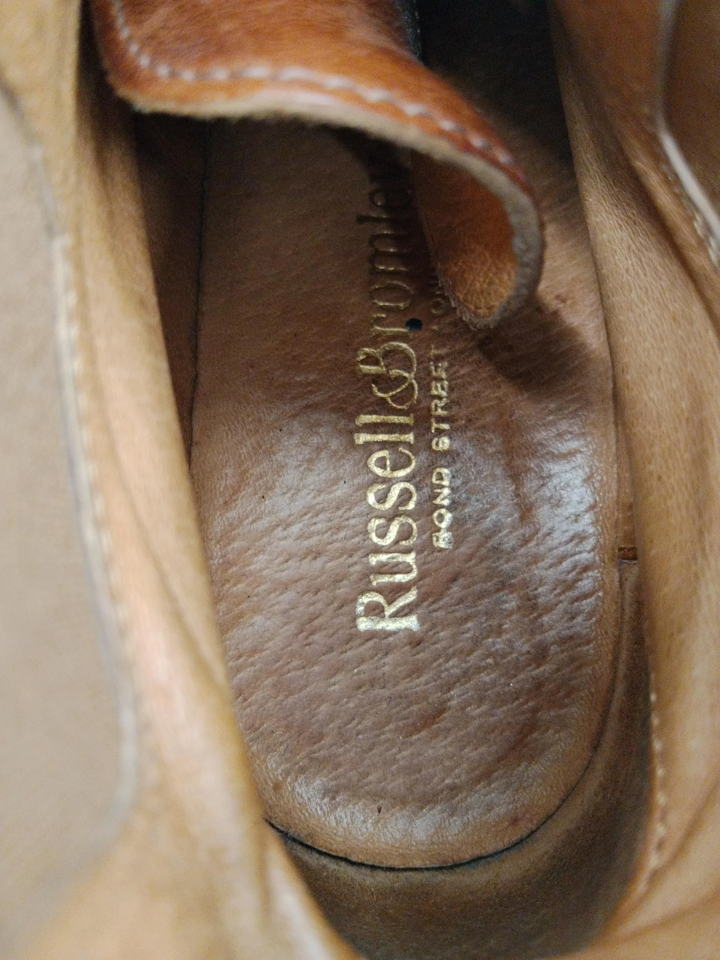 Russell & Bromley Men's Boots UK 3 Brown 100% Leather Combat - Image 6