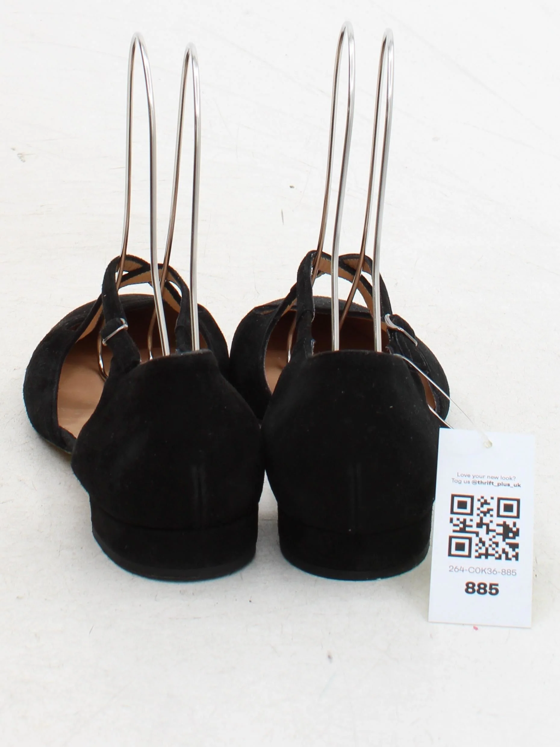 Russell & Bromley Women's Flat Shoes UK 6.5 Black Suede with Leather Ballet - Image 3