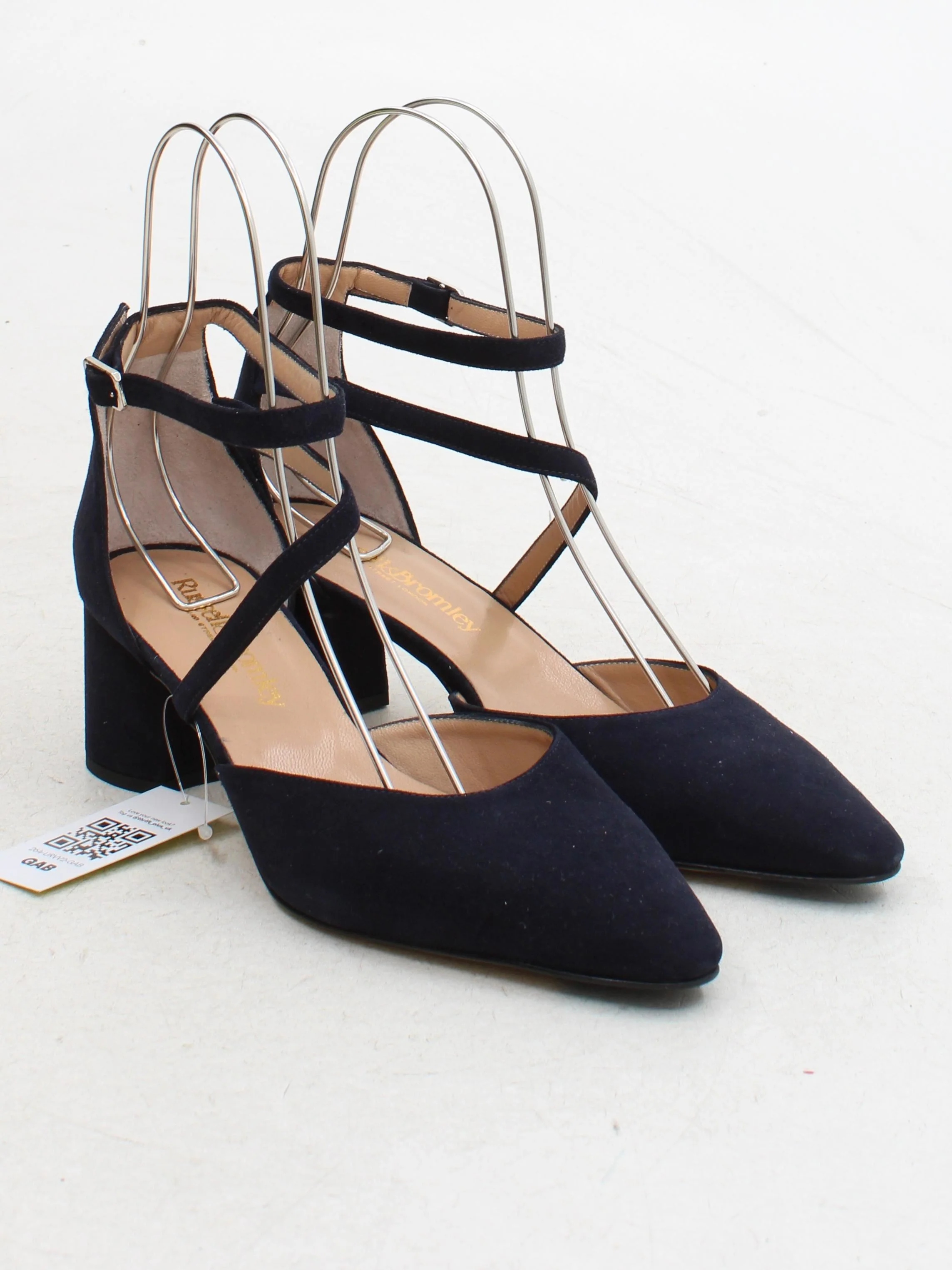 Russell & Bromley Women's Heels UK 6.5 Blue 100% Suede Court - Image 4
