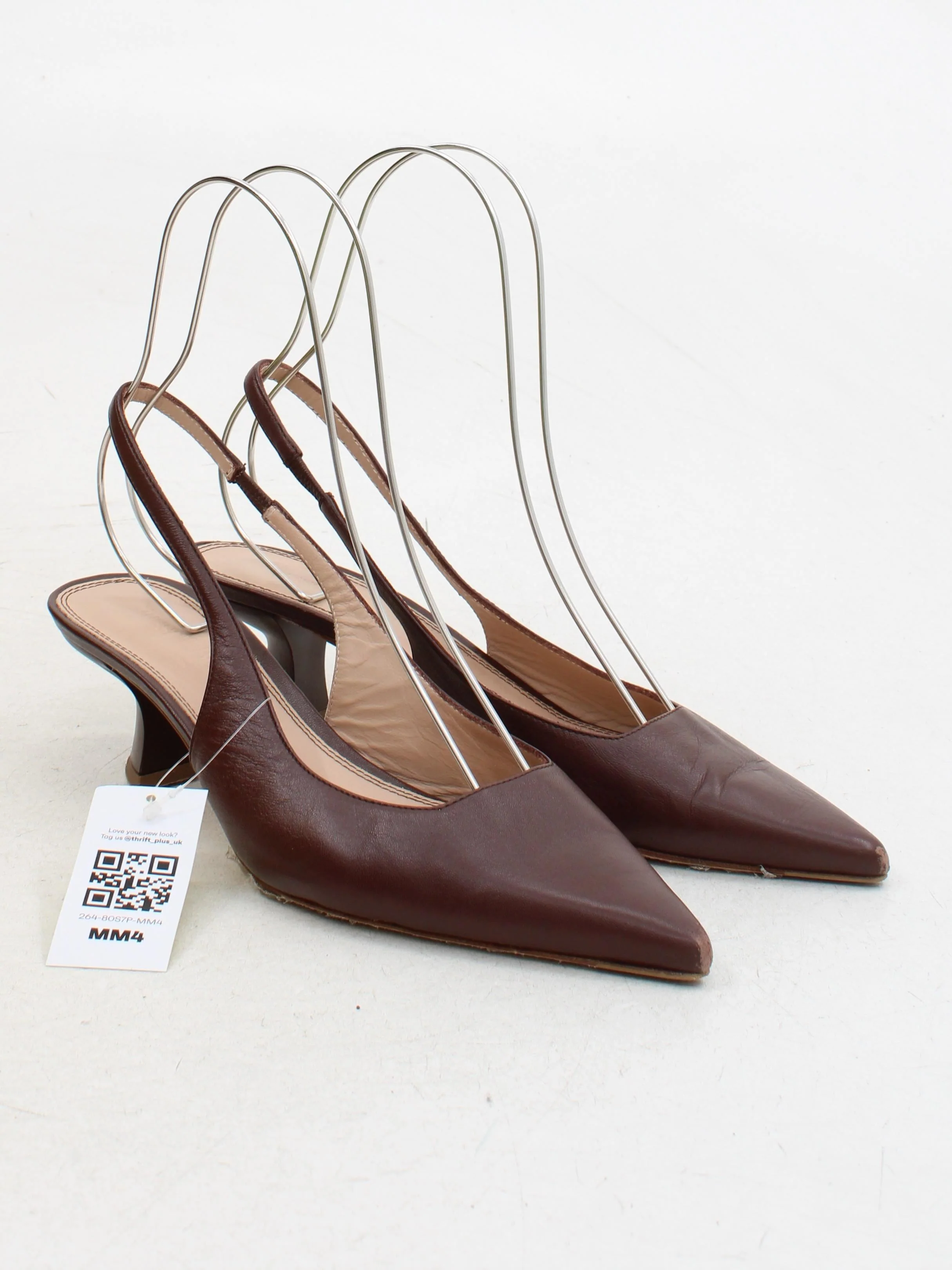Russell & Bromley Women's Heels UK 6.5 Brown 100% Leather Court - Image 4