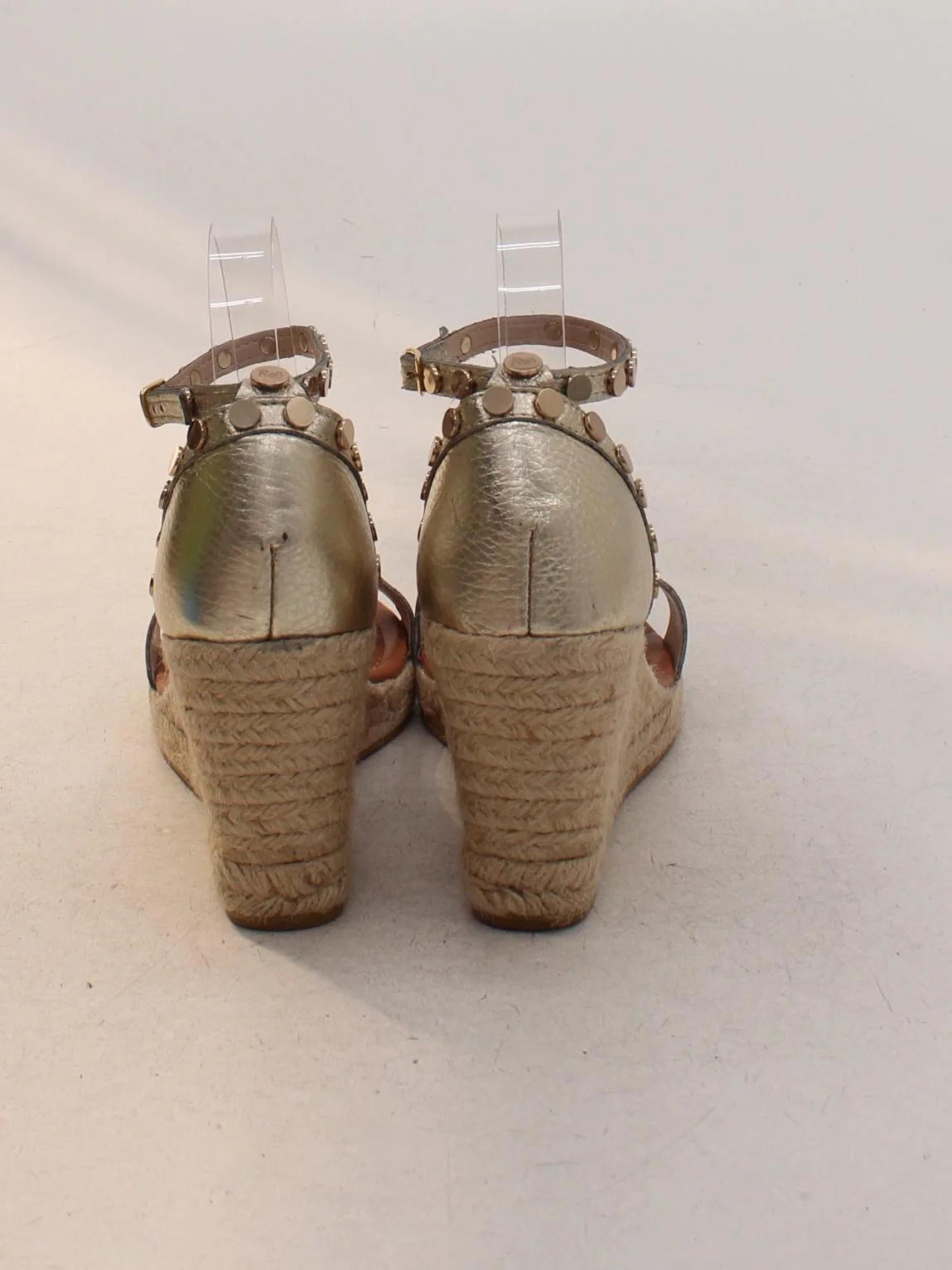 Russell & Bromley Women's Sandals UK 7 Gold 100% Leather Espadrille - Image 3