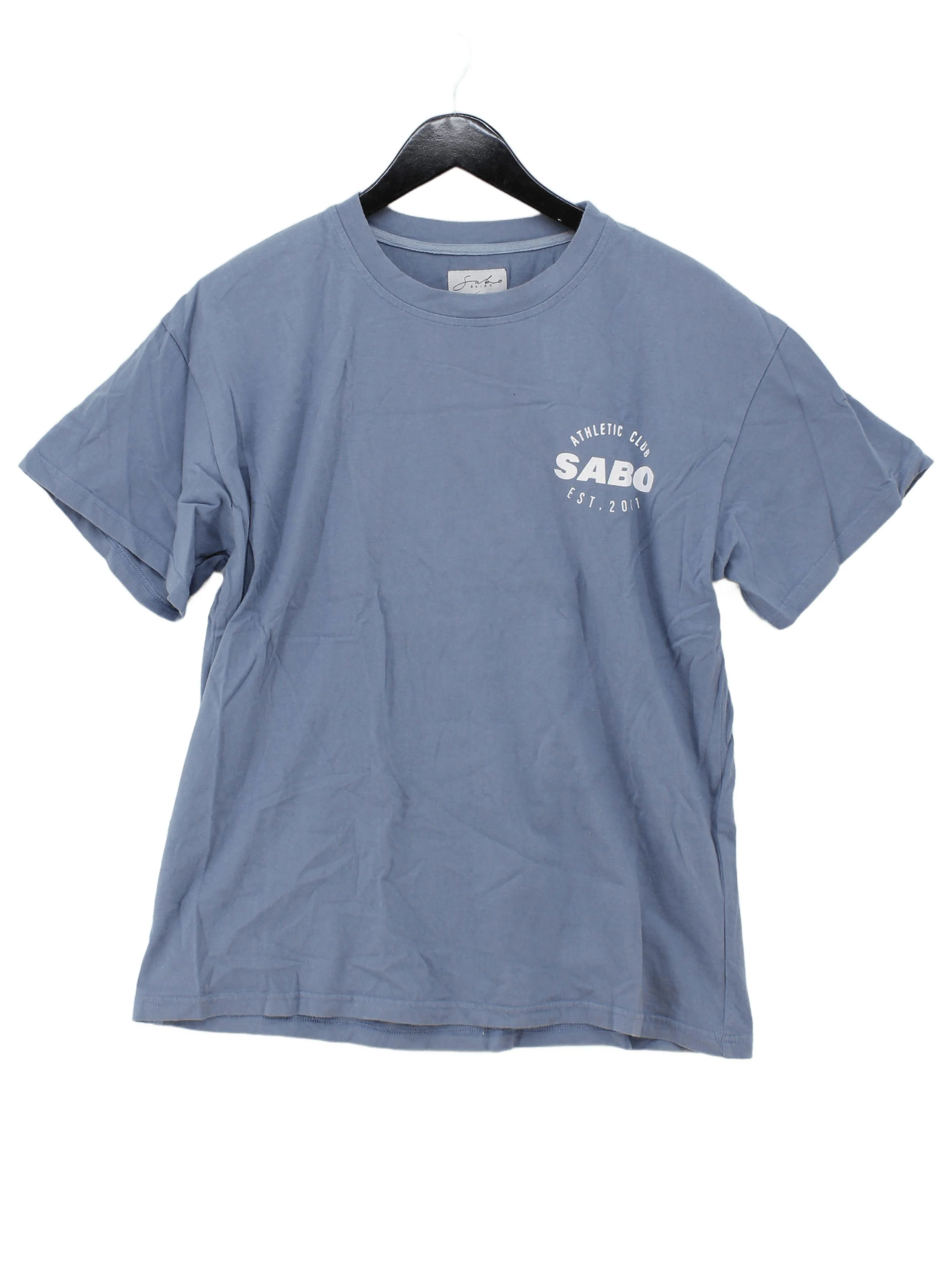 SABO Skirt Men's T-Shirt XS Blue Graphic 100% Cotton Basic