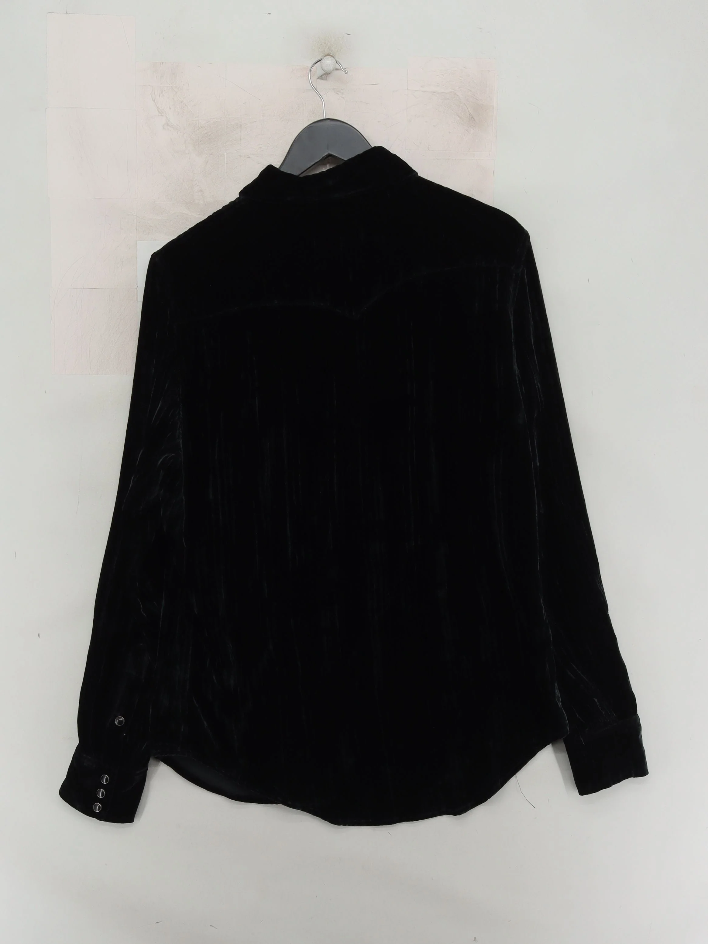 Saint Laurent Men's Shirt L Black Viscose with Silk Basic - Image 2