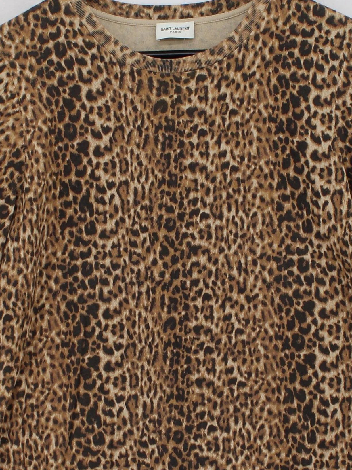 Saint Laurent Men's T-Shirt S Brown Animal Print 100% Other Basic - Image 3