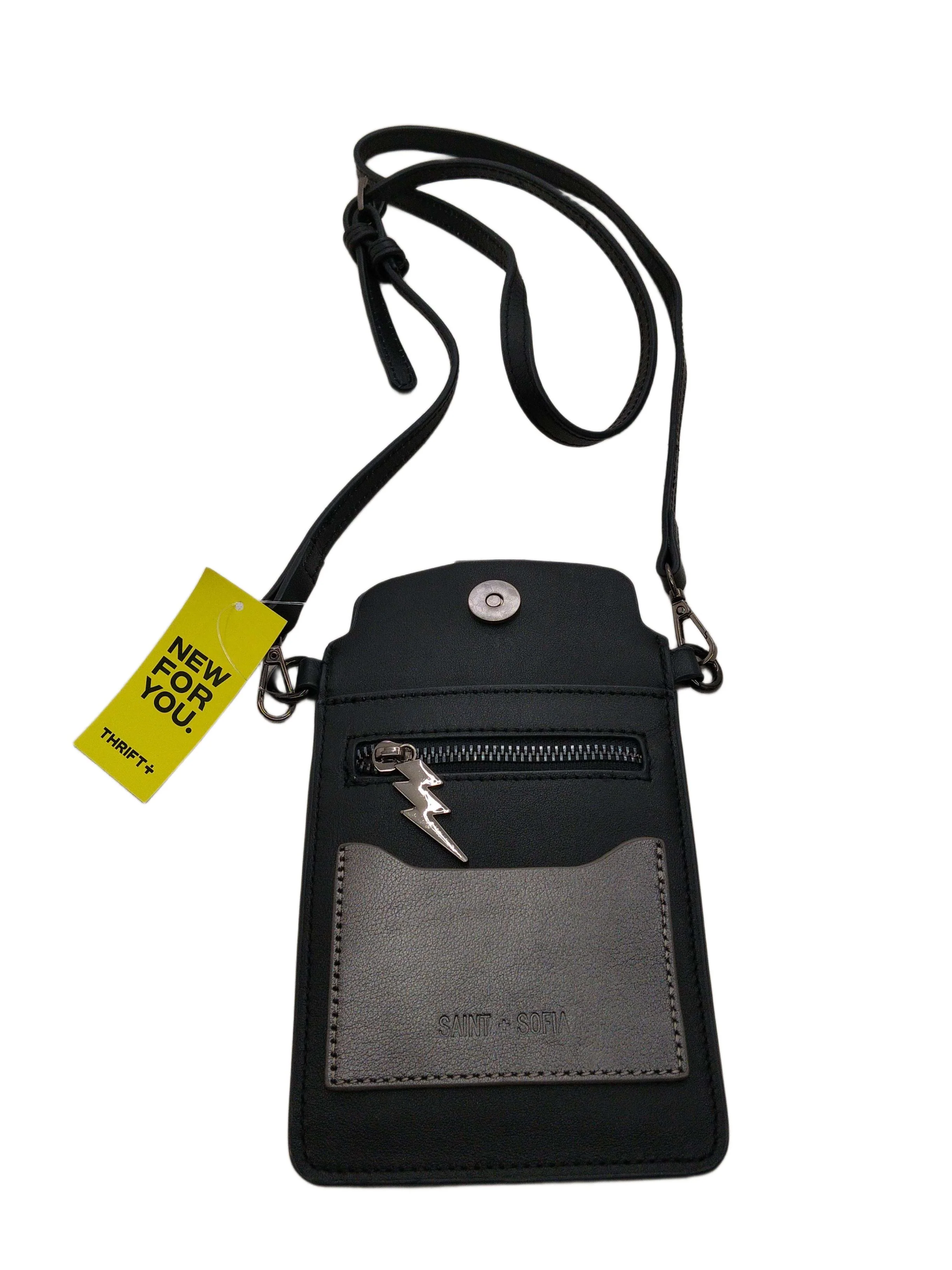 Saint + Sofia Men's Bag Black 100% Faux Leather Belt Bag & Waist Pack