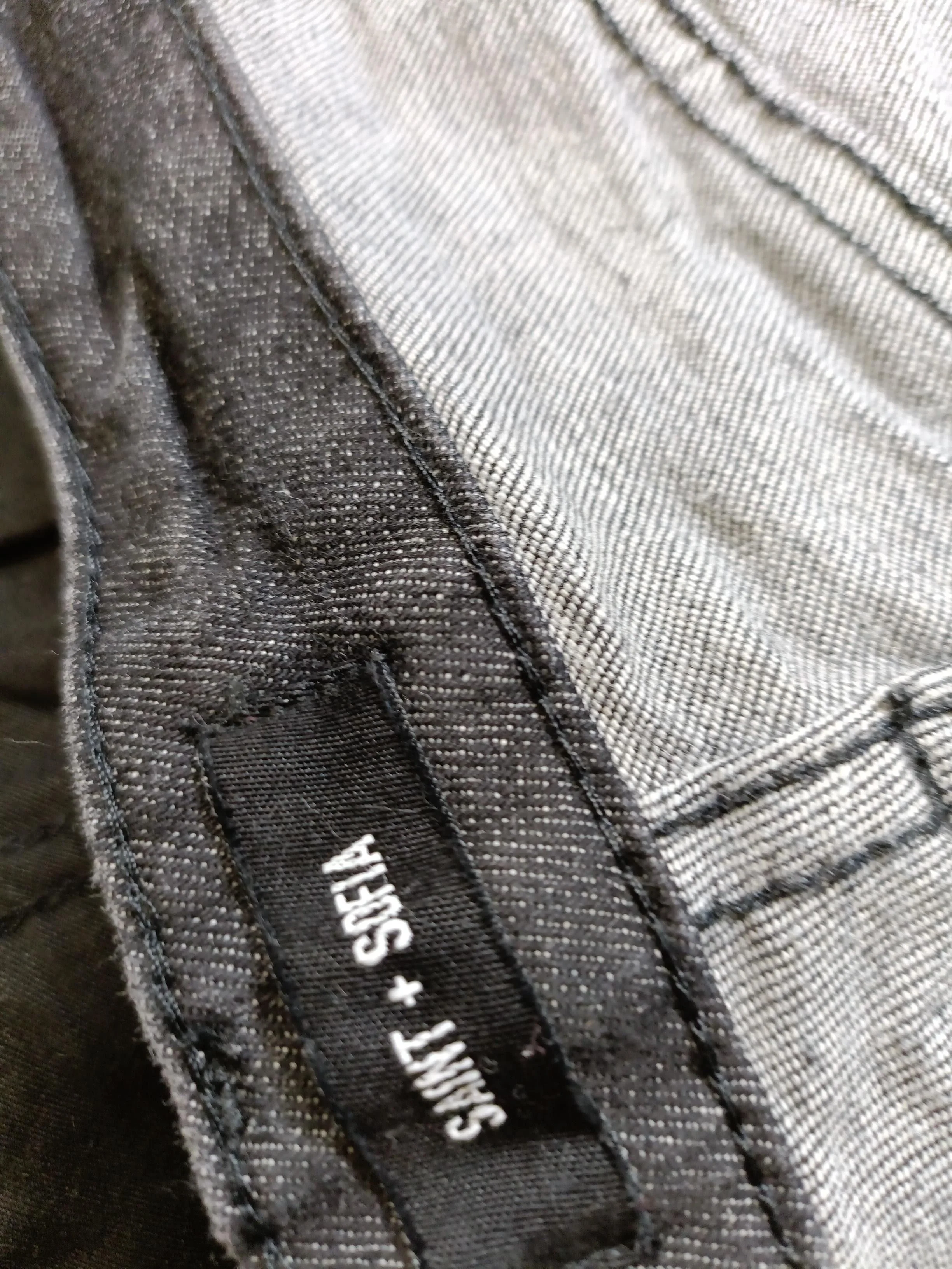 Saint + Sofia Men's Jeans W 30 in Grey Cotton with Polyester, Elastane Straight - Image 6