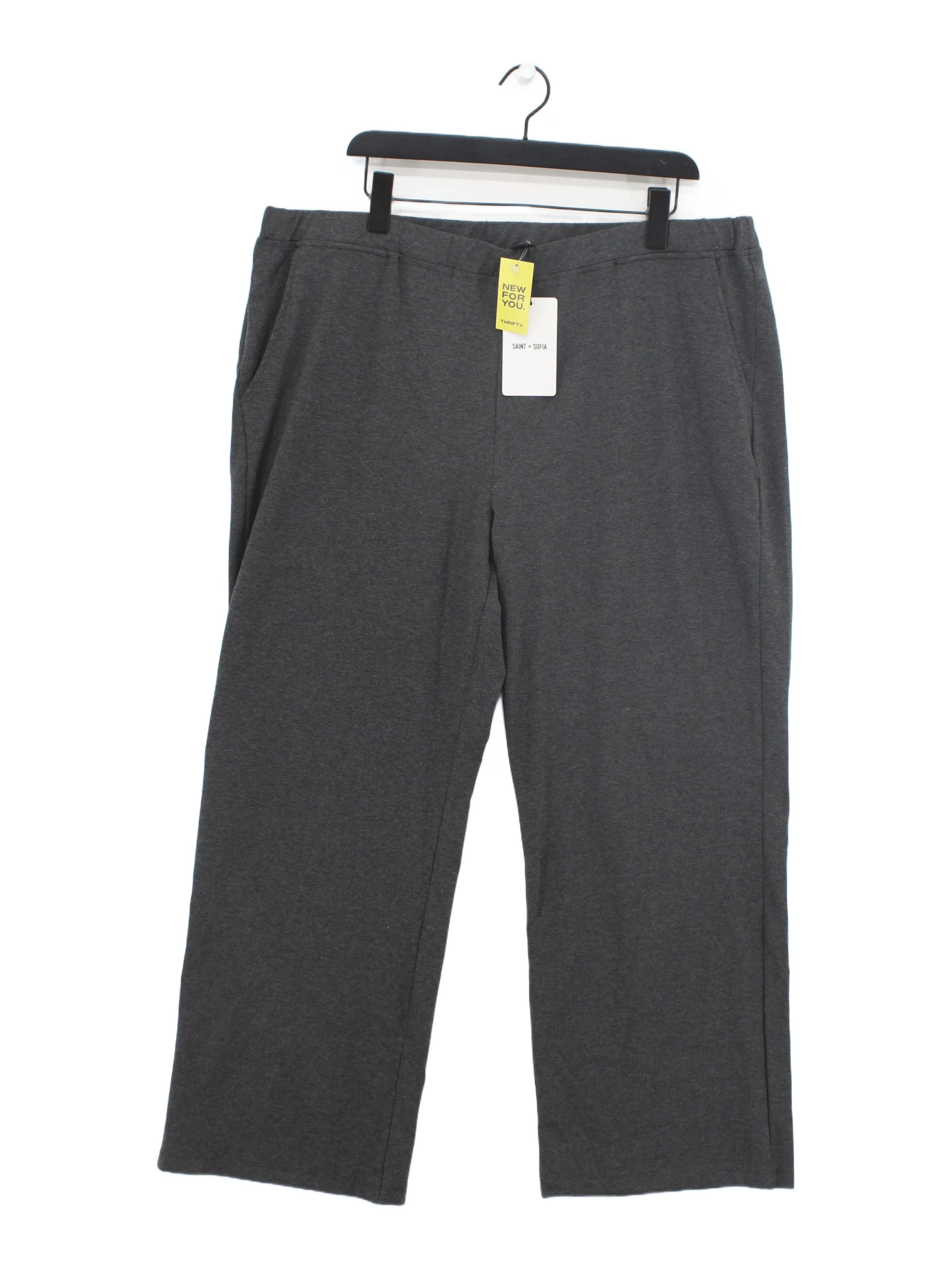 Saint + Sofia Women's Sports Bottoms UK 22 Grey Cotton