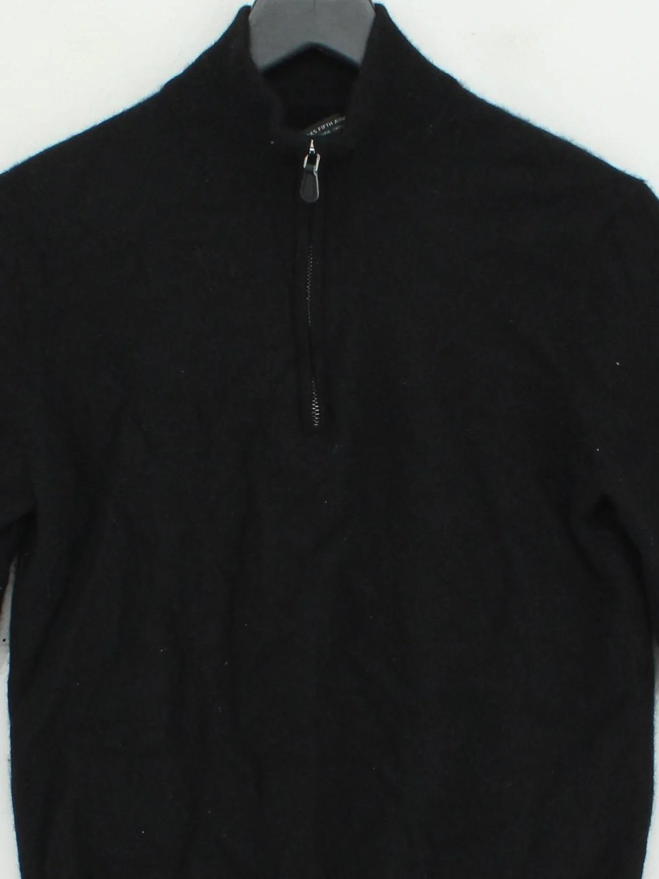 Saks Fifth Avenue Men's Jumper M Black 100% Cashmere High Neck Pullover - Image 3