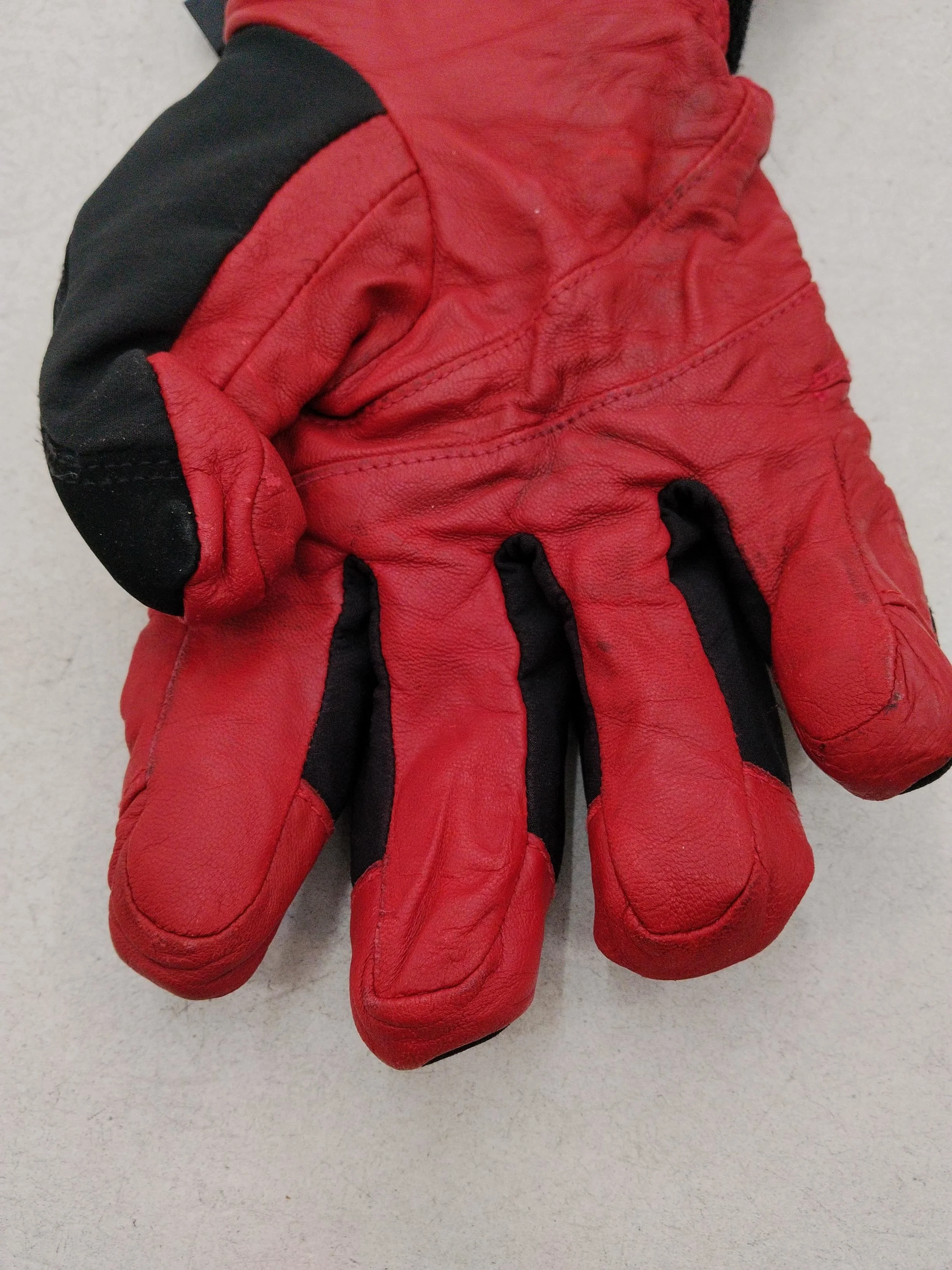 Salomon Men's Gloves XL Red Leather with Nylon Glove - Image 4
