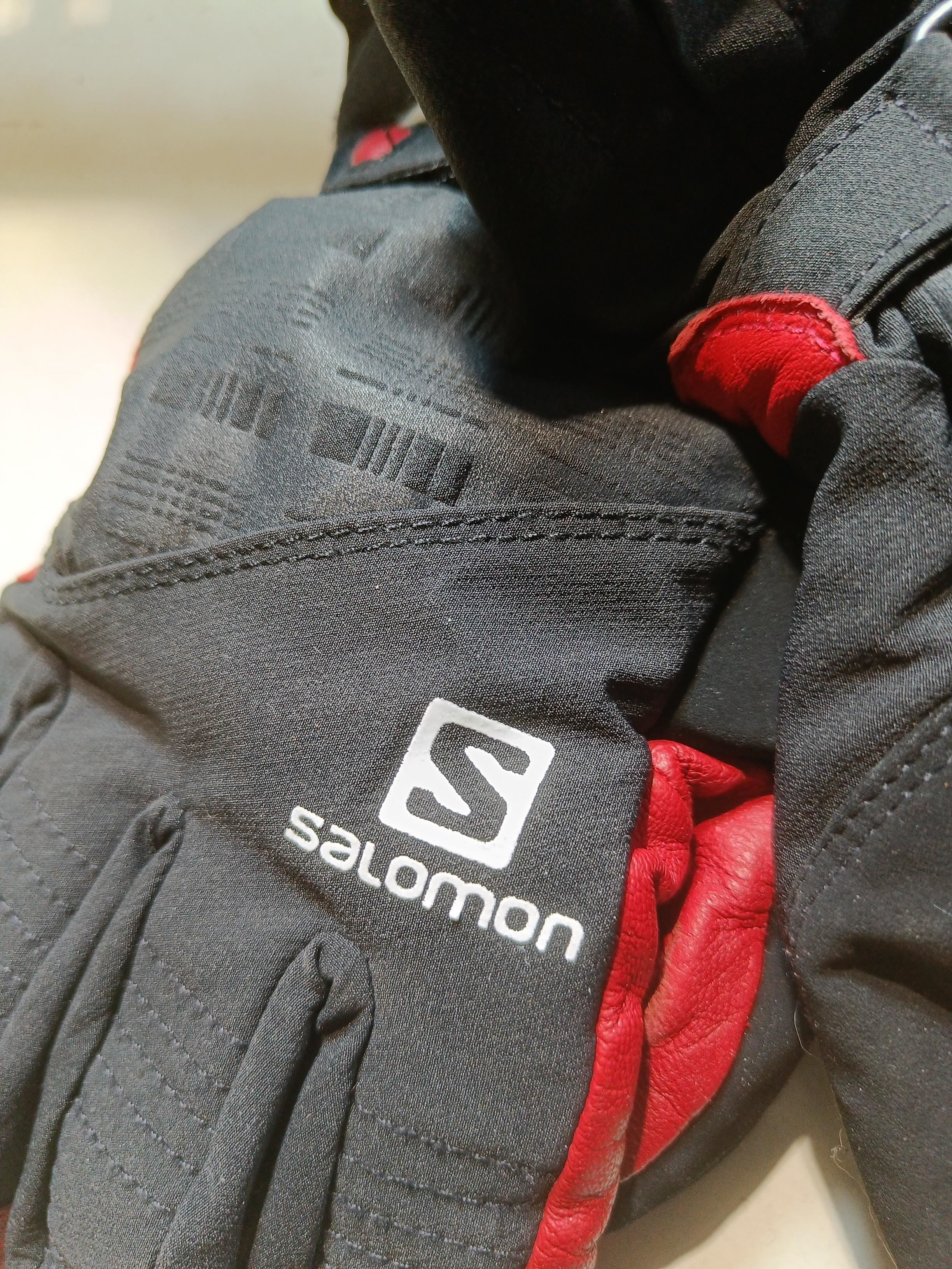 Salomon Men's Gloves XL Red Leather with Nylon Glove - Image 6