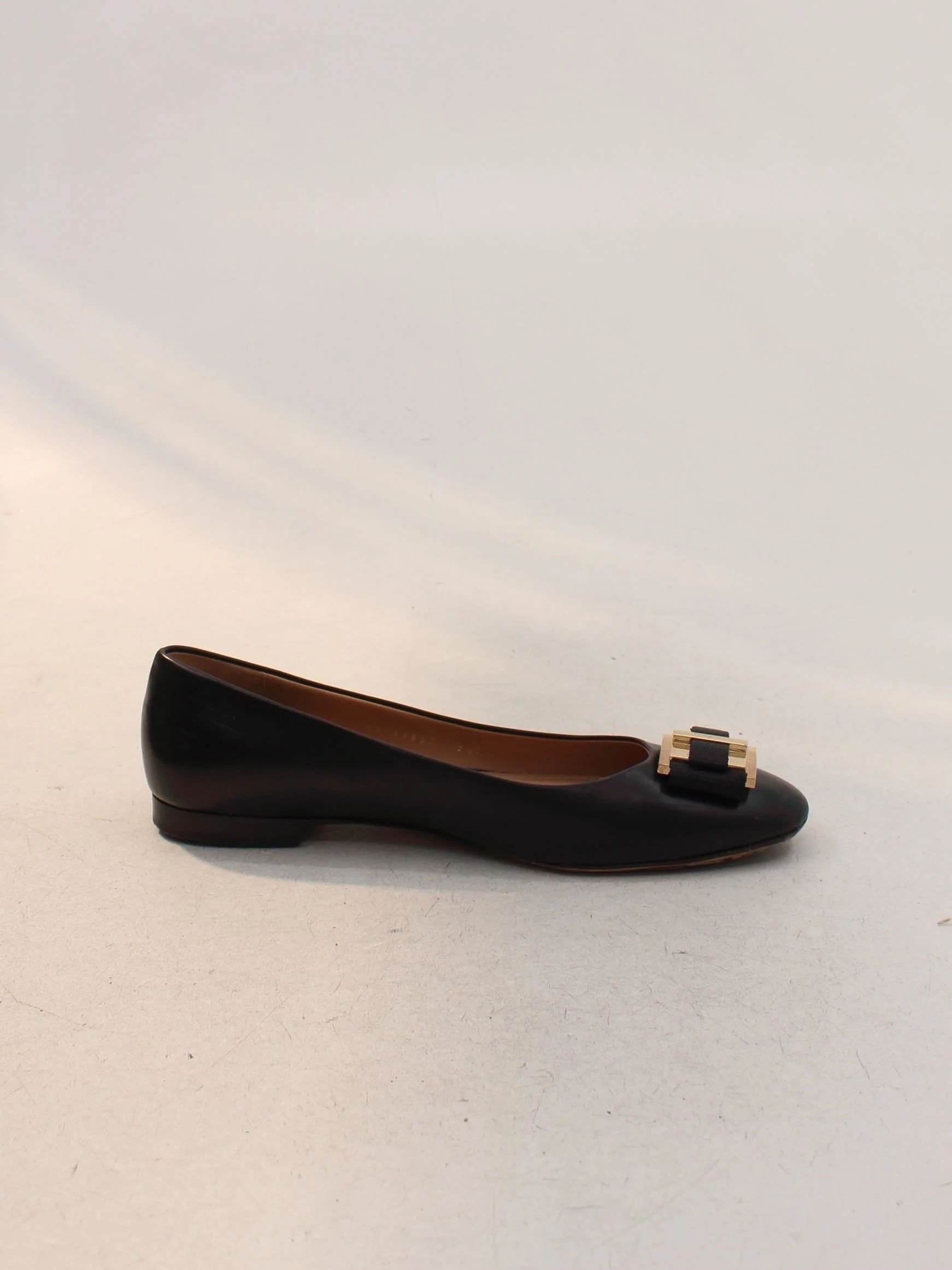 Salvatore Ferragamo Women's Flat Shoes UK 9.5 Black 100% Leather Ballet - Image 5